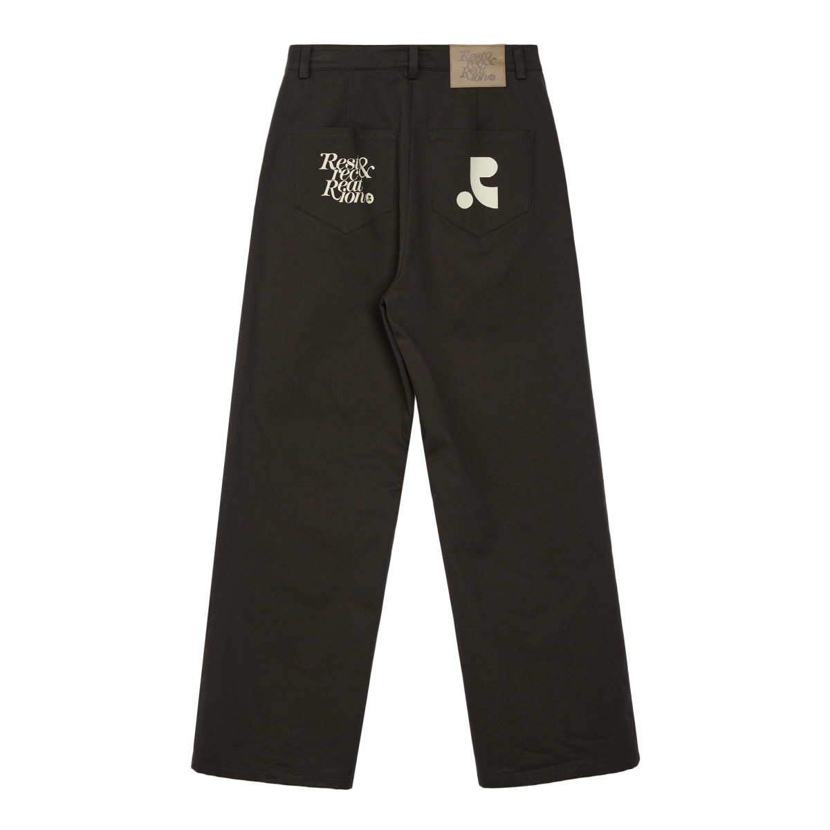 【REST&RECREATION】LOGO COTTON PANTS Rest & Recreation Logo Cotton Pants - Khaki