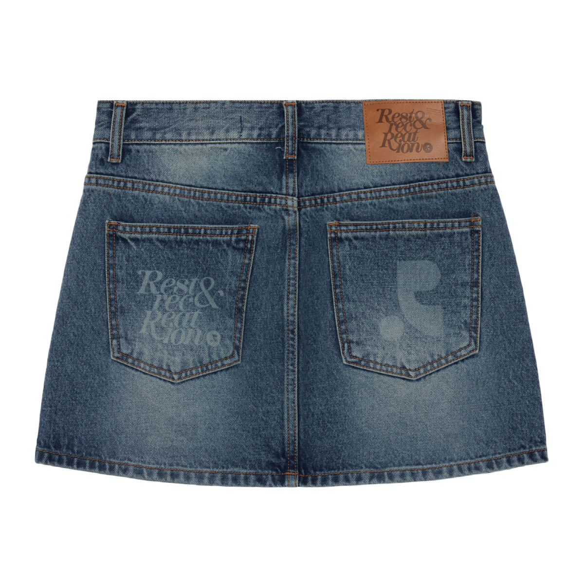 DENIM MINI SKIRT - BLUE - rest and recreation