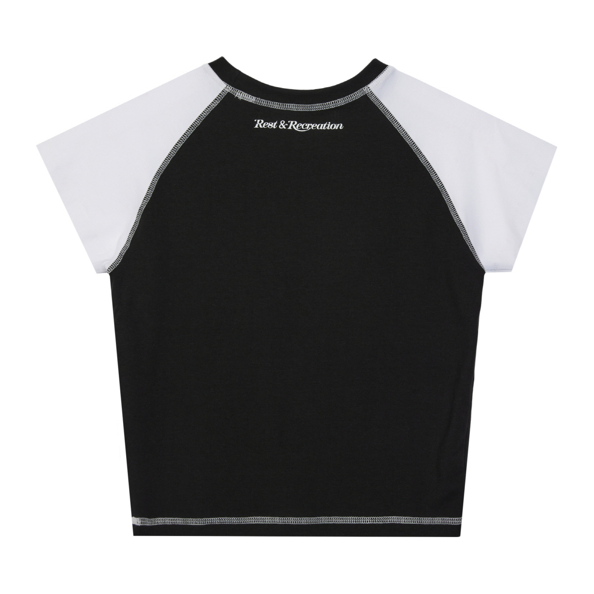 RAGLAN CROP TOP - BLACK - rest and recreation