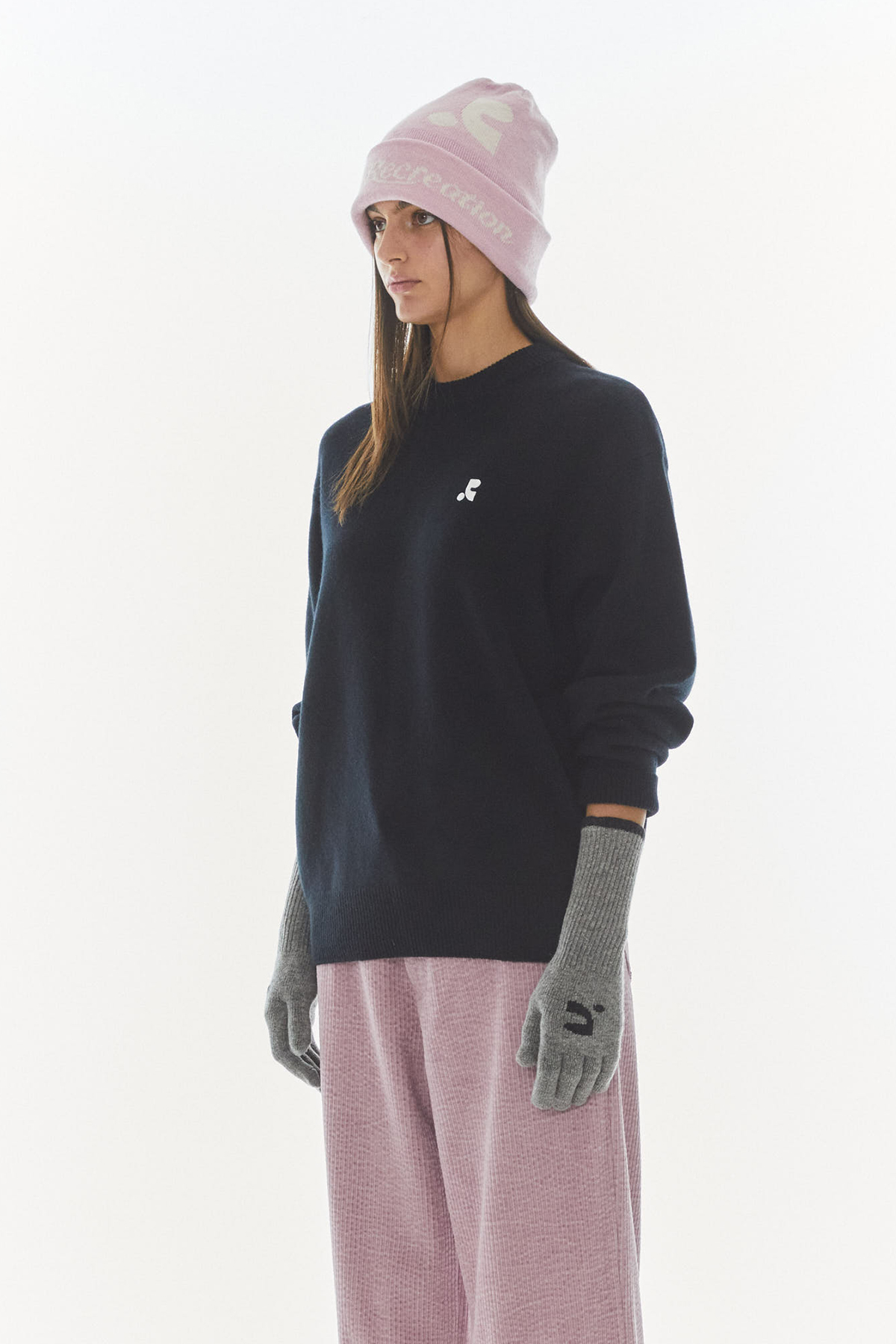 LOGO FOLDING BEANIE - PINK - rest and recreation