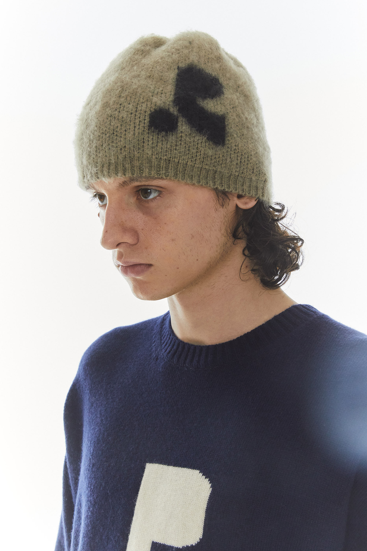 ★早期完売★Rest&Recreation★MOHAIR JACQUARD BEANIE★大人気 MOHAIR JACQUARD BEANIE - KHAKI - rest and recreation