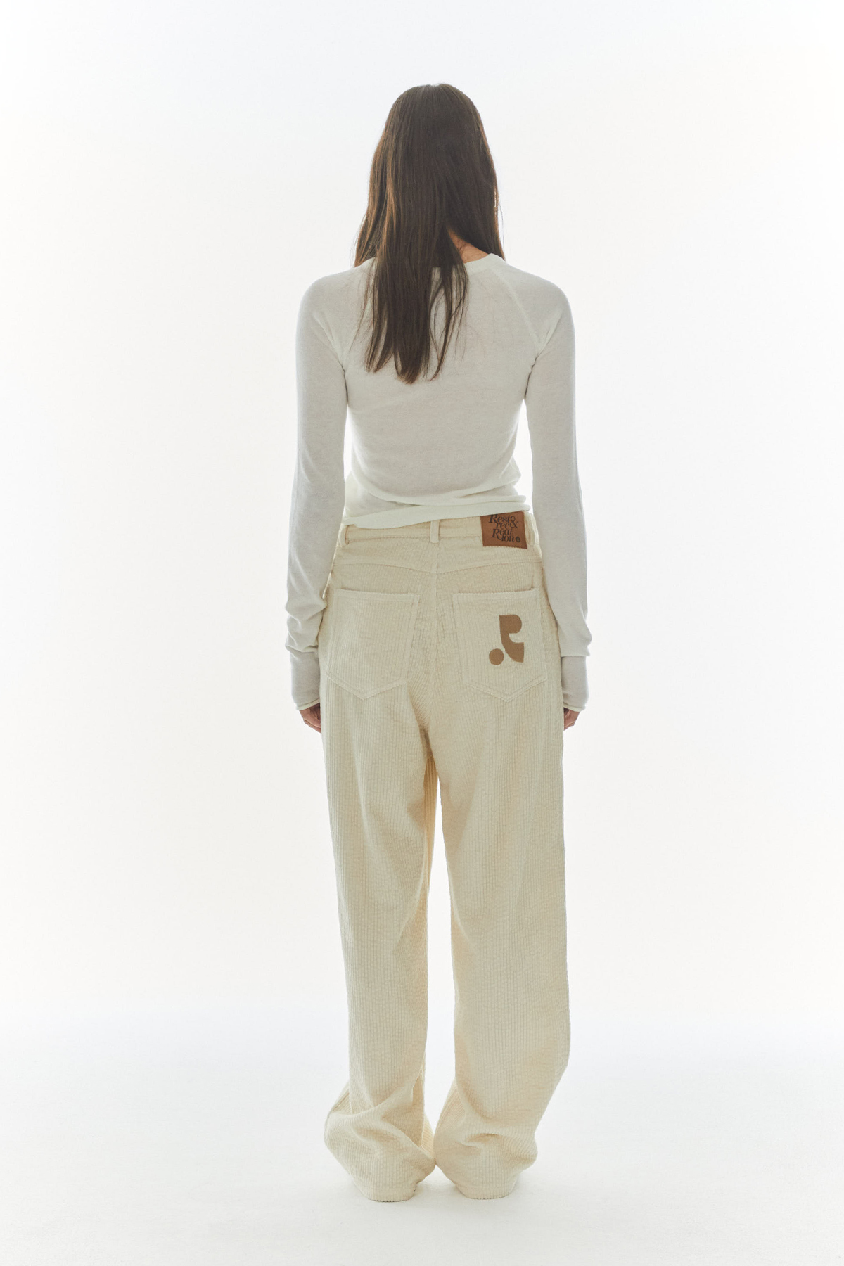 LOGO CORDUROY PANTS - IVORY - rest and recreation