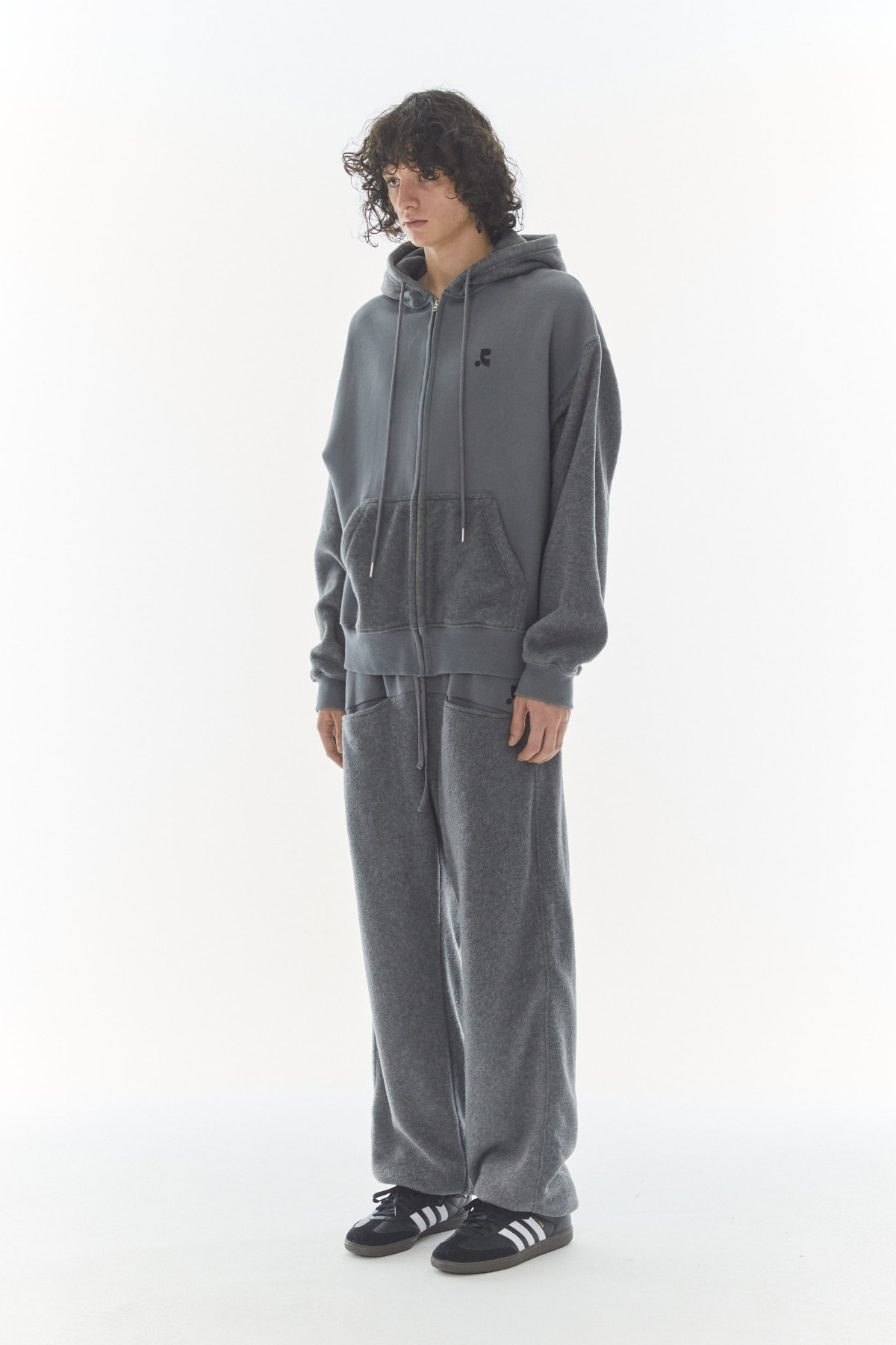 COLORATION FLEECE JOGGER PANTS - GREY - rest and recreation