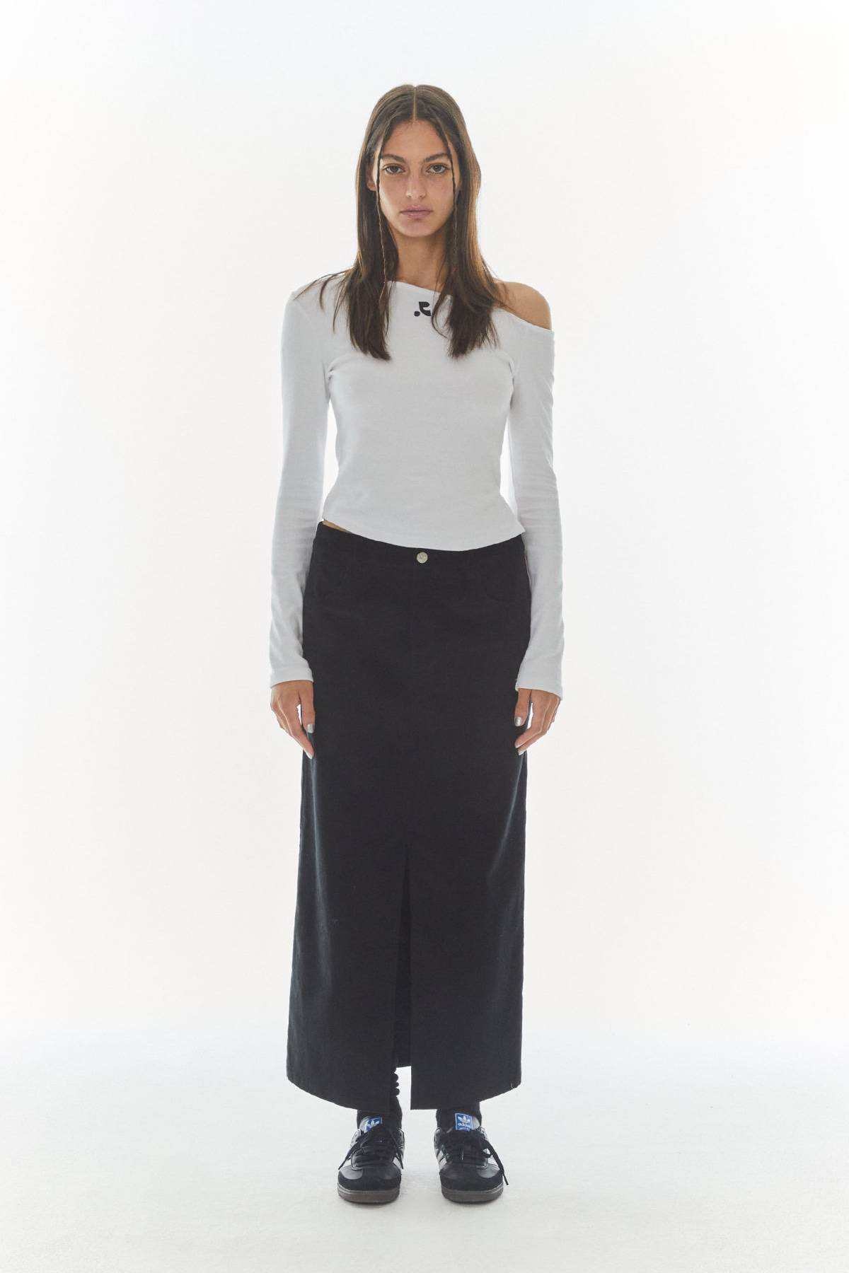 CORDUROY MAXI SKIRT - BLACK - rest and recreation