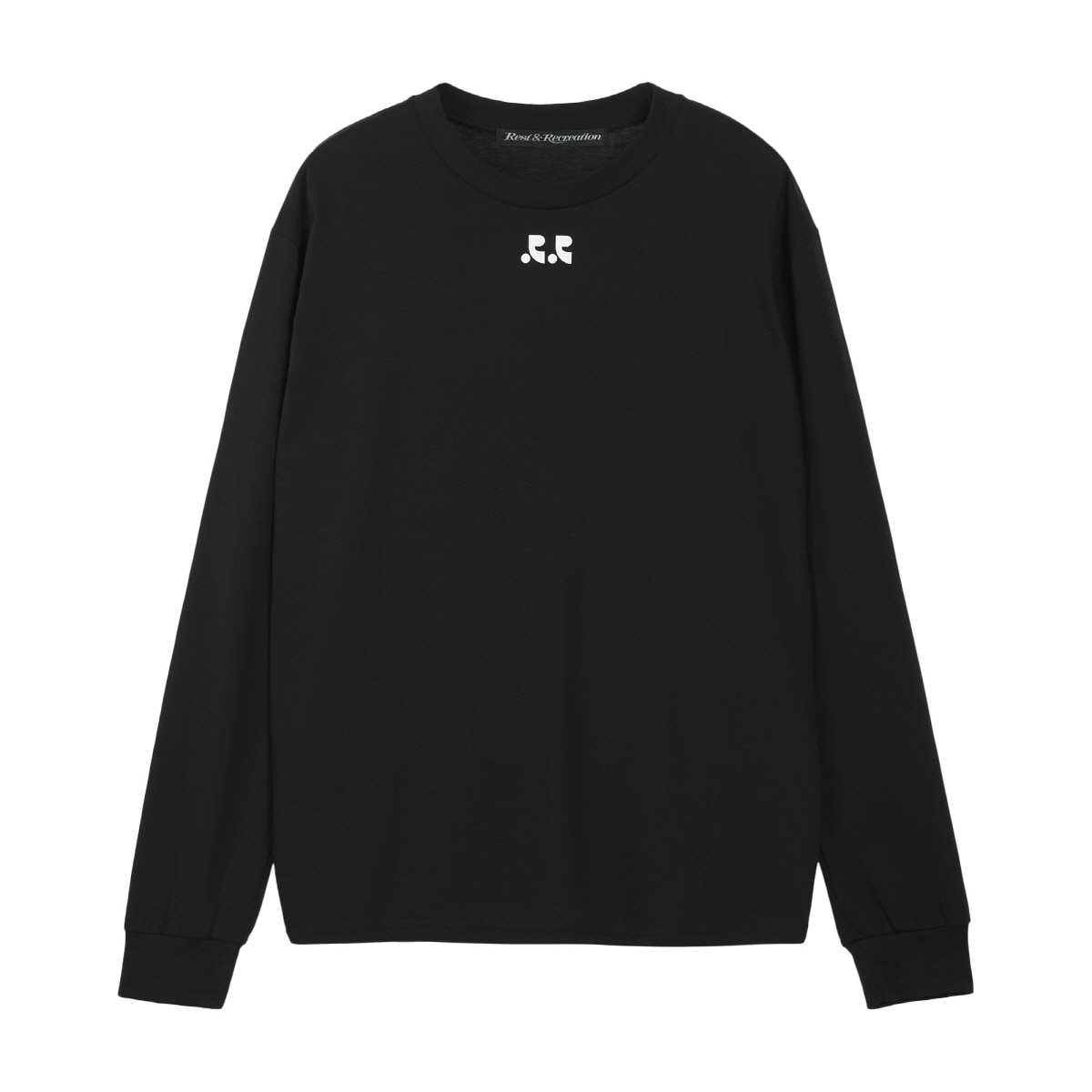 【Rest&Recreation】韓国人気★ LOGO OVERSIZED LONG SLEEVE T LOGO OVERSIZED LONG SLEEVE T-SHIRT - BLACK - rest and recreation
