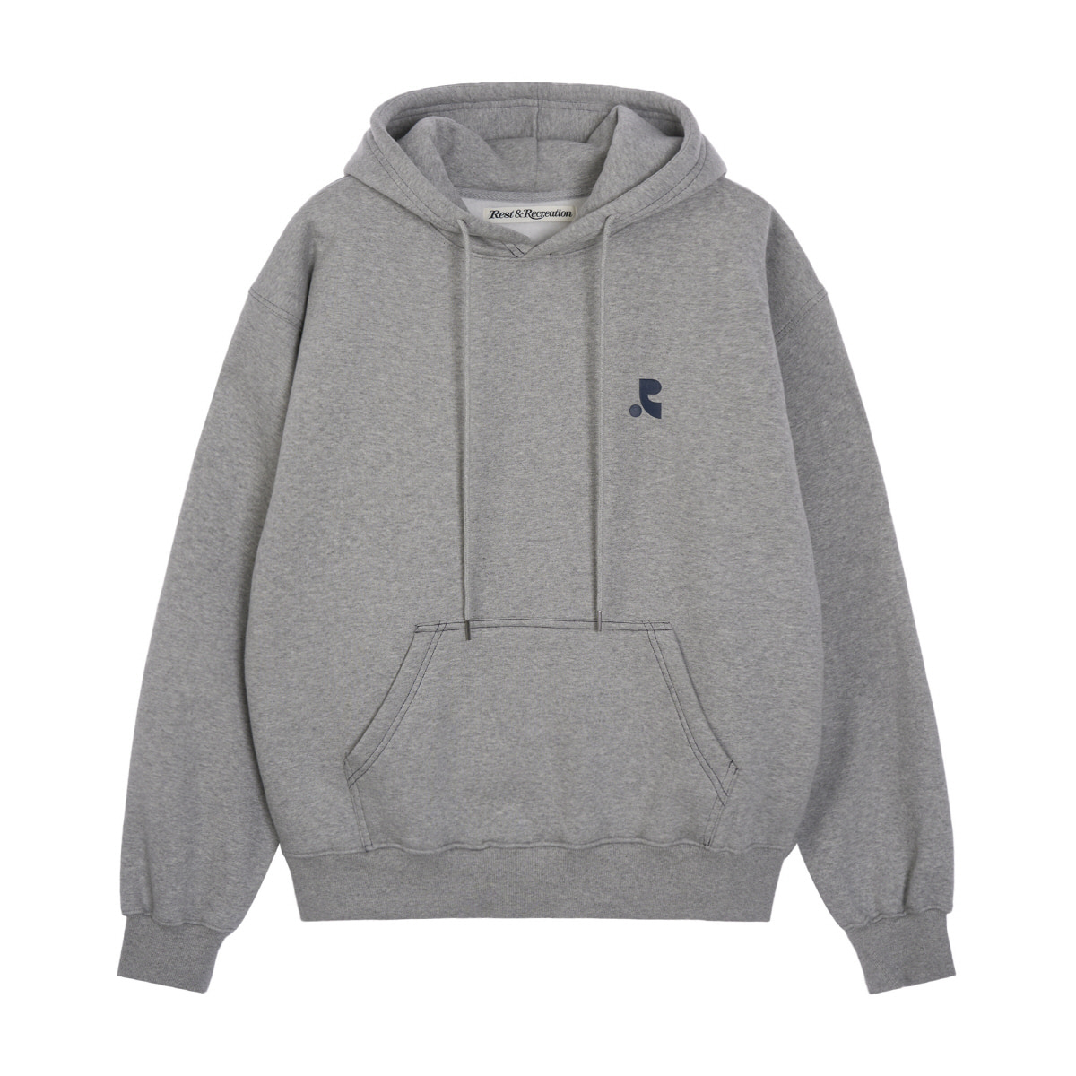 【Rest & Recreation】OVERSIZED STITCH HOODIE★送料・関税込 OVERSIZED STITCH HOODIE - GREY - rest and recreation