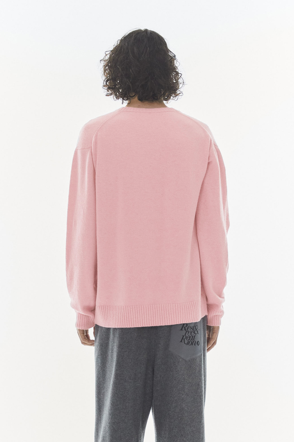 OVERSIZED JACQUARD KNIT TOP - PINK - rest and recreation