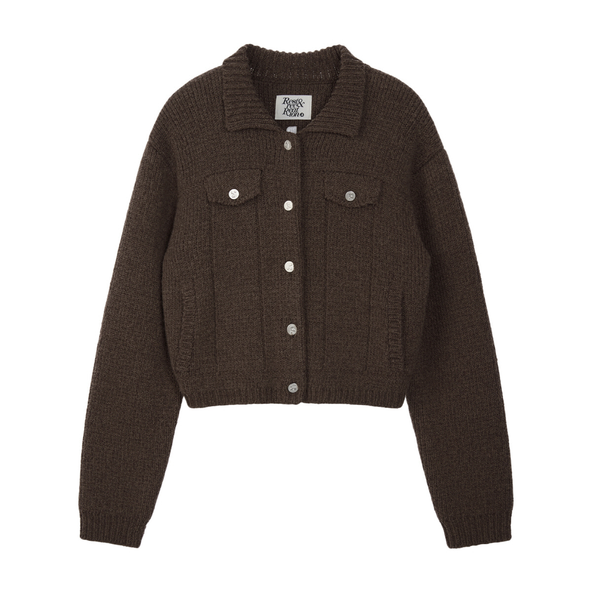 ★韓国人気★Rest & Recreation★KNIT TRUCKER JACKET KNIT TRUCKER JACKET - BROWN - rest and recreation