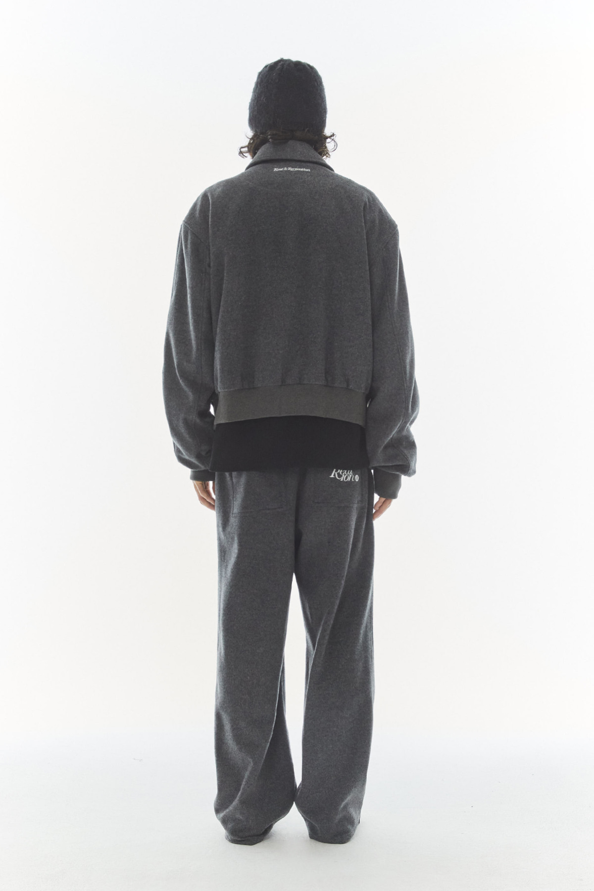 【Rest & Recreation】PIPING WOOL BOMBER JACKET★送料無料 PIPING WOOL BOMBER JACKET - GREY - rest and recreation