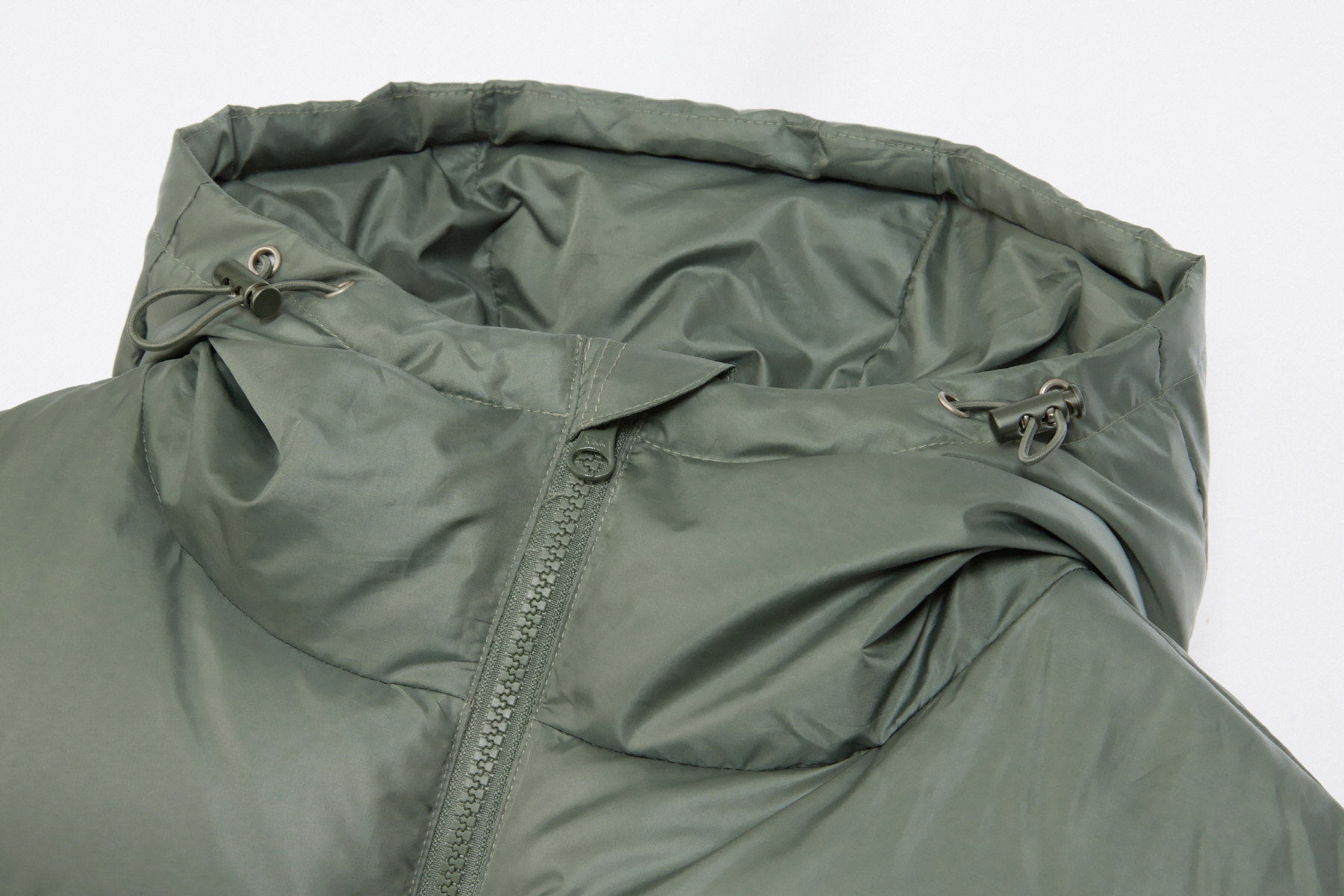 2WAY HOOD DOWN JACKET - KHAKI - rest and recreation