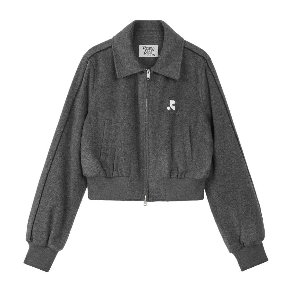【Rest & Recreation】PIPING WOOL BOMBER JACKET★送料無料 PIPING WOOL BOMBER JACKET - GREY - rest and recreation