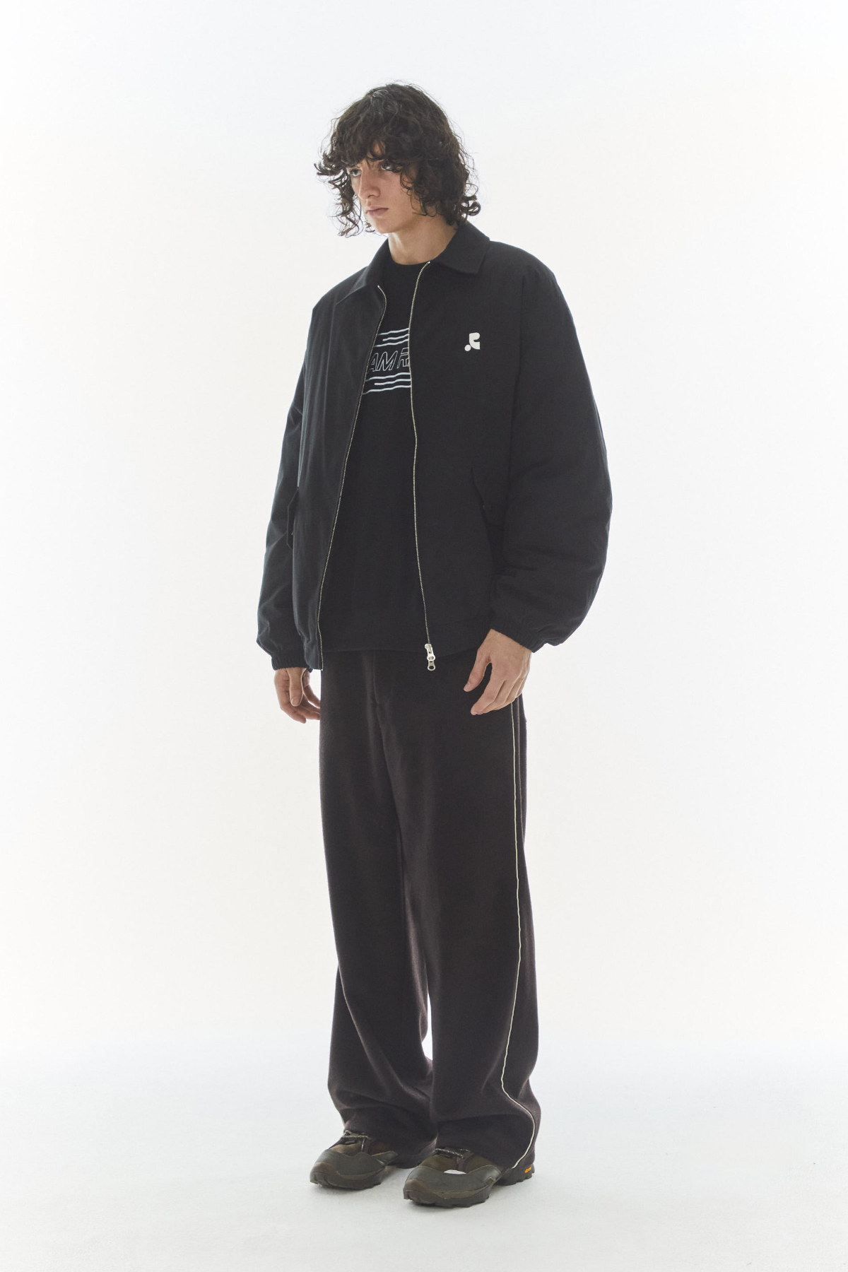 QUILTED BOMBER JACKET - BLACK - rest and recreation