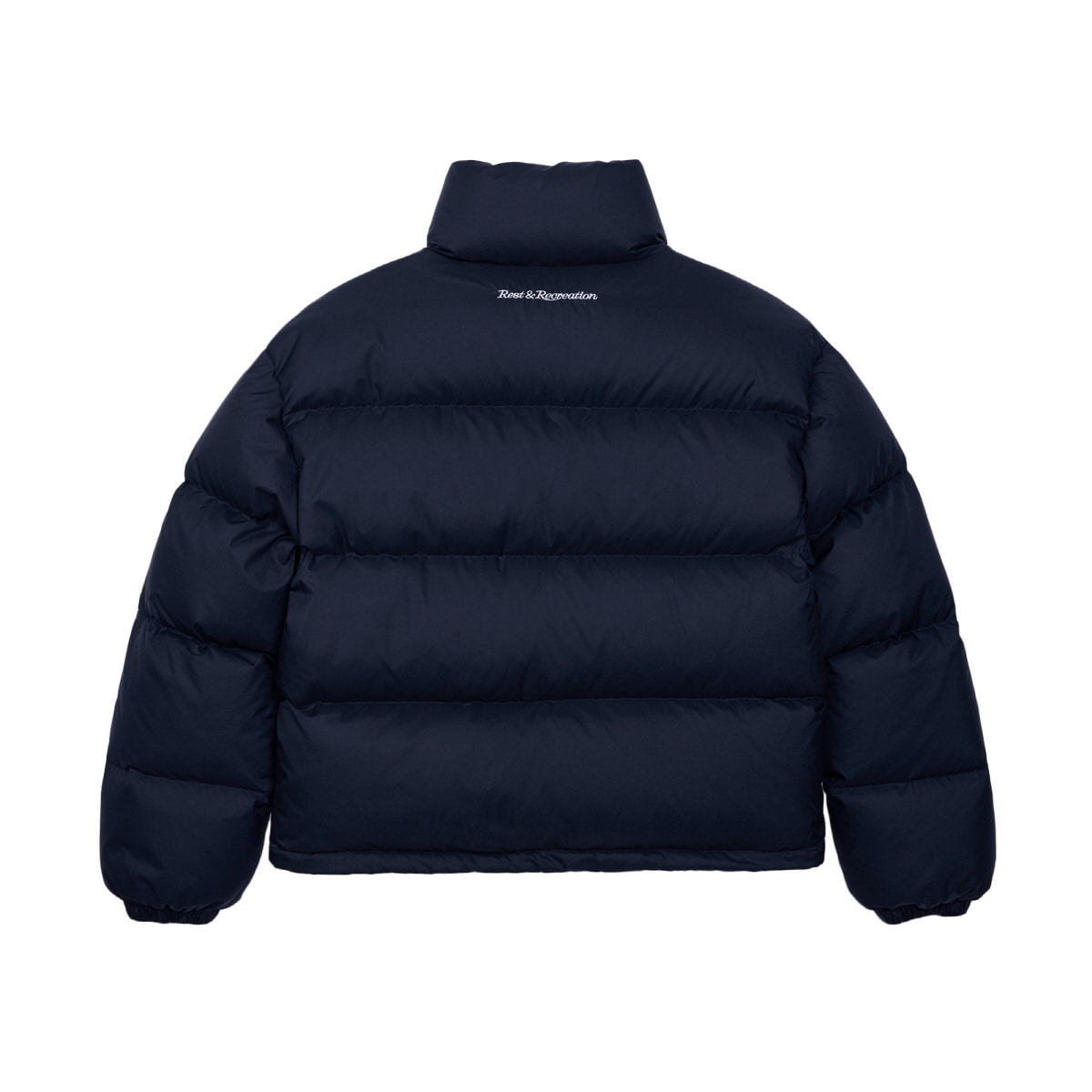 COLLAR DOWN JACKET - NAVY - rest and recreation