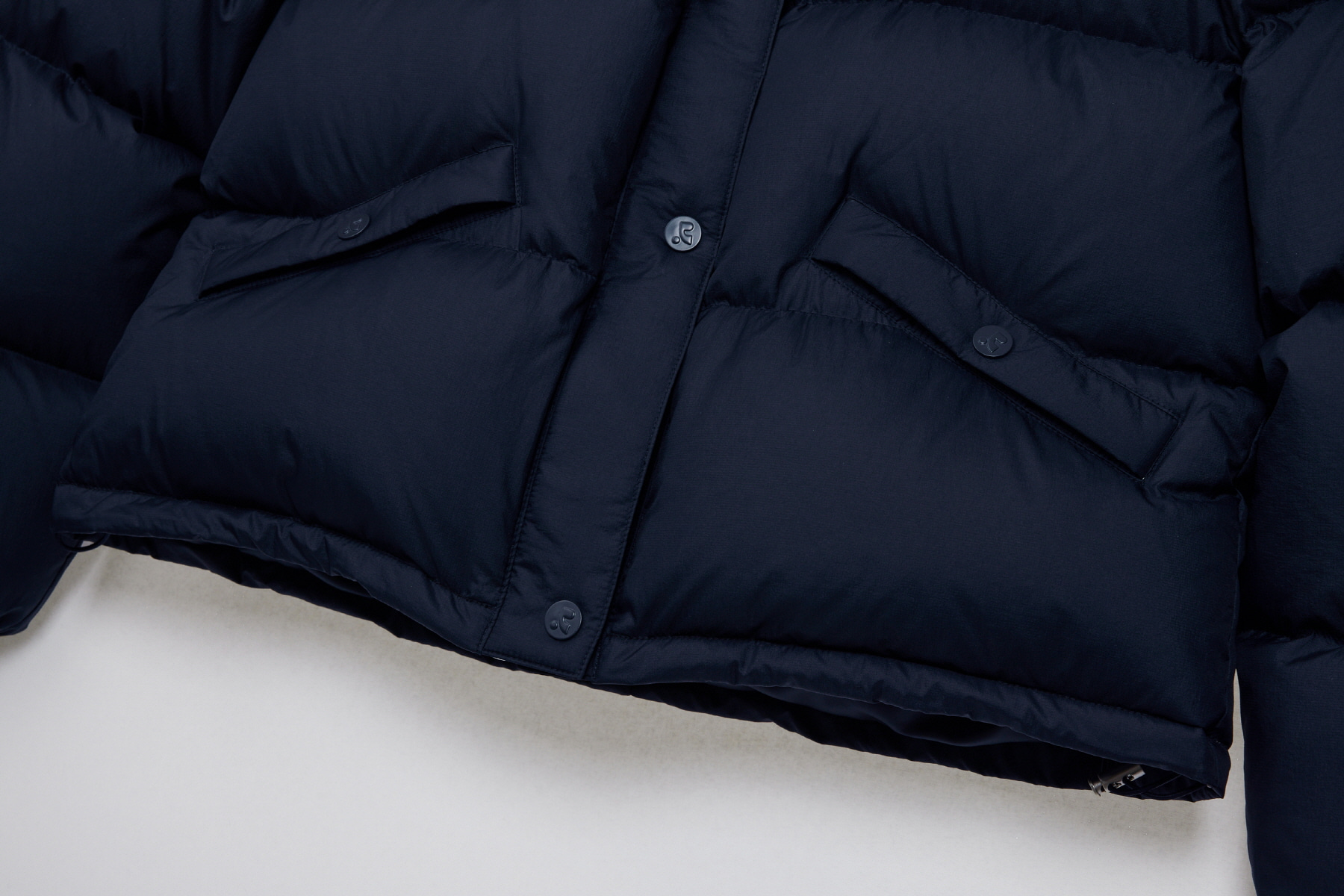 COLLAR DOWN JACKET - NAVY - rest and recreation