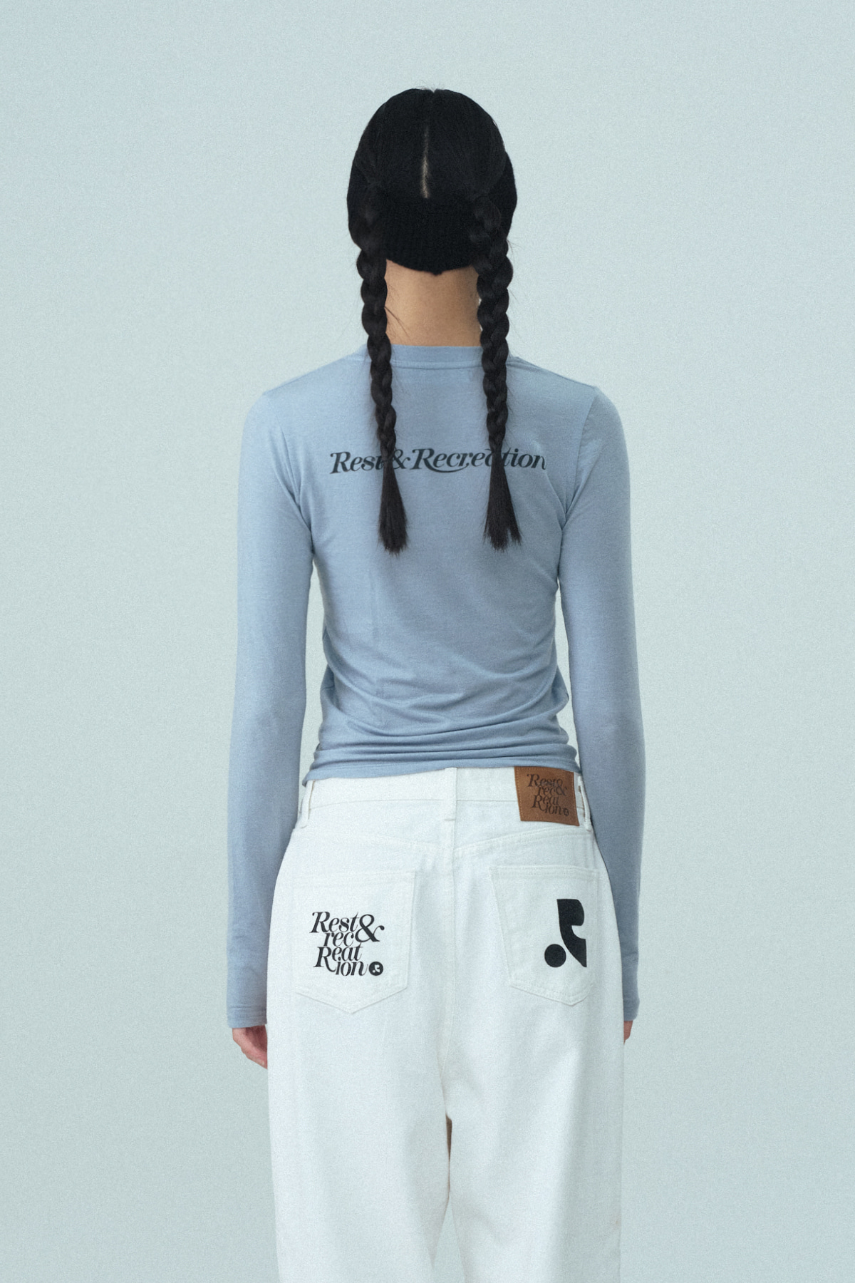【Rest & Recreation】 LOGO KNIT HAIR BAND /追跡付 LOGO KNIT HAIR BAND - BLACK - rest and recreation