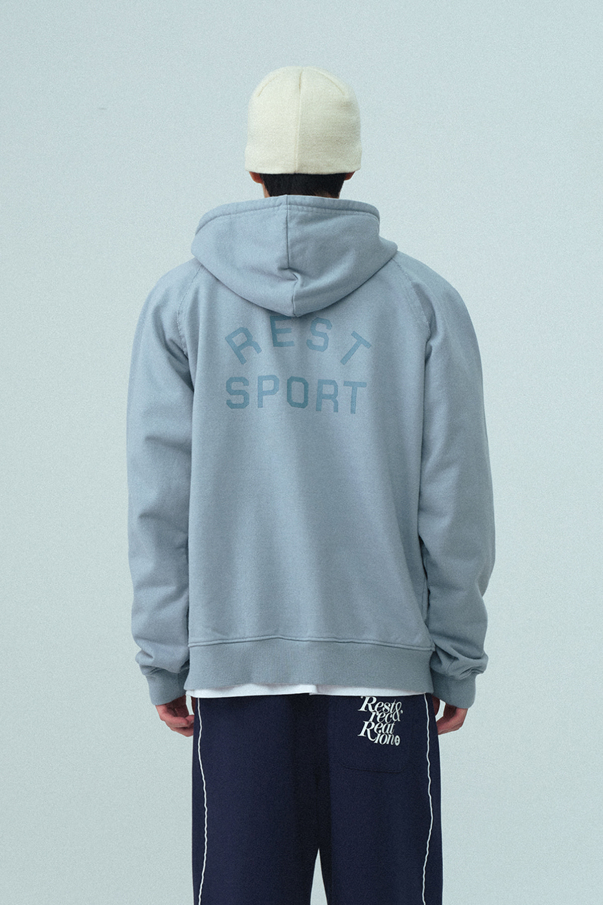 韓国人気【Rest & Recreation】STITCH LOGO BEANIE  全3色 STITCH LOGO BEANIE - CREAM - rest and recreation