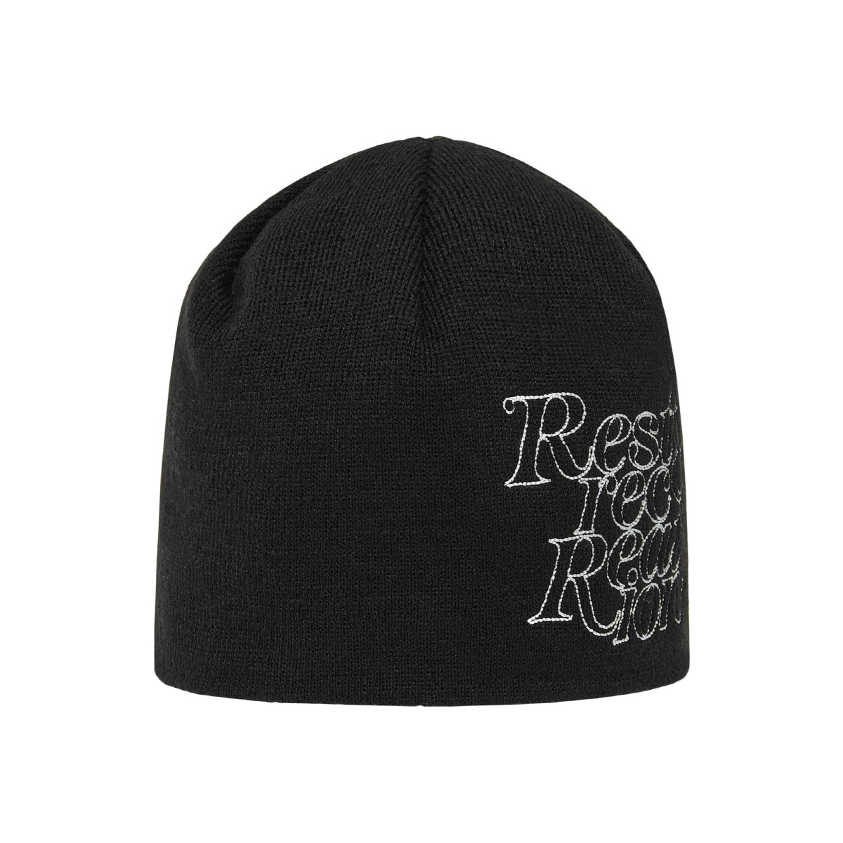 STITCH LOGO BEANIE - BLACK - rest and recreation