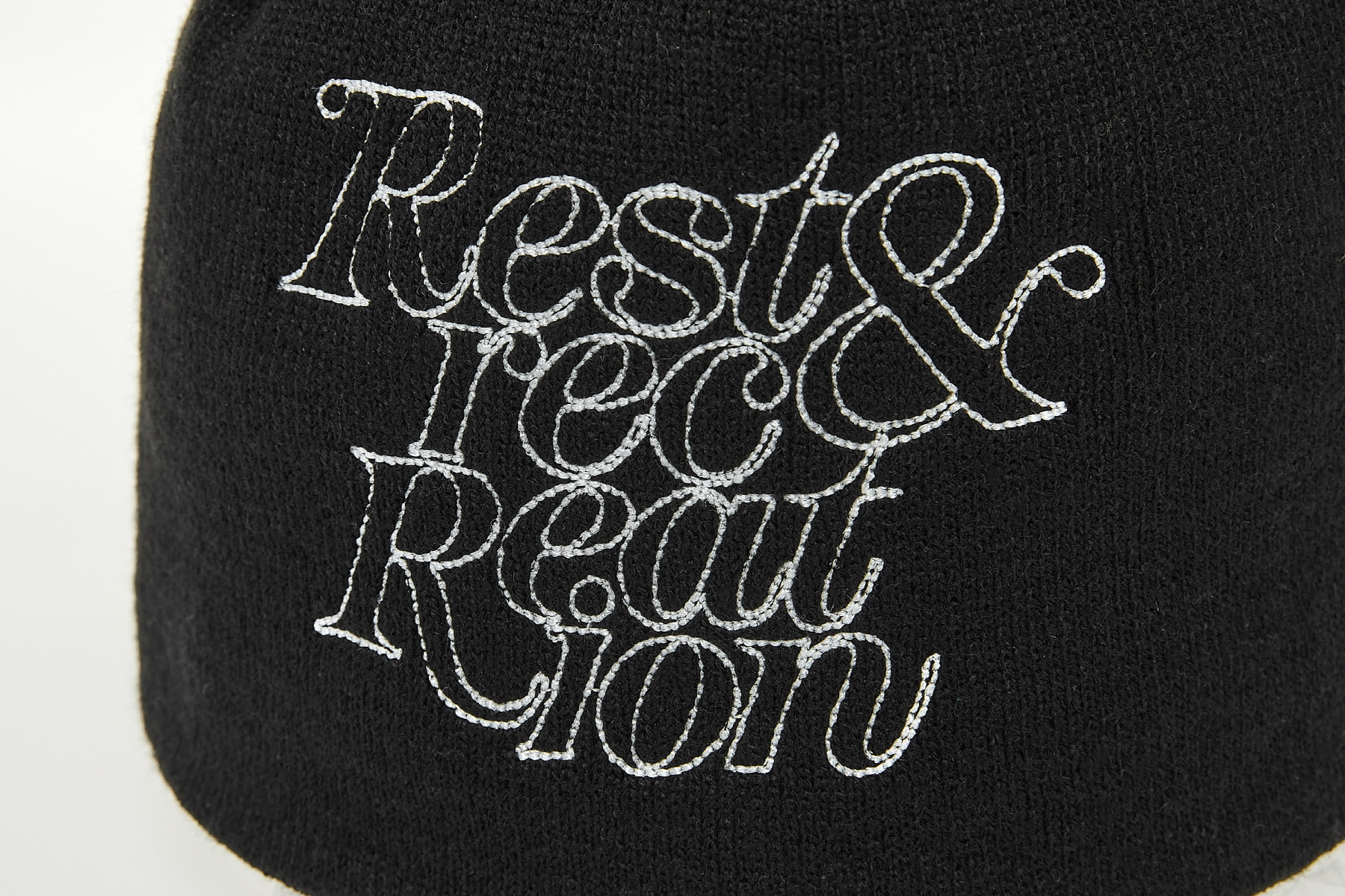 韓国人気【Rest & Recreation】STITCH LOGO BEANIE  全3色 STITCH LOGO BEANIE - BLACK - rest and recreation
