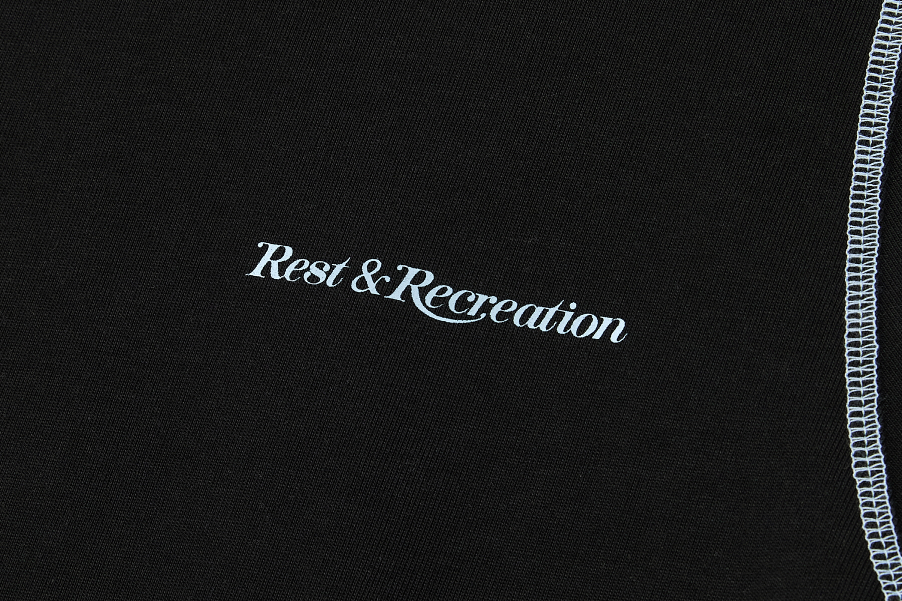 [Rest & Recreation] COLOR STITCH T-SHIRT ★大人気★ COLOR STITCH T-SHIRT - BLACK - rest and recreation