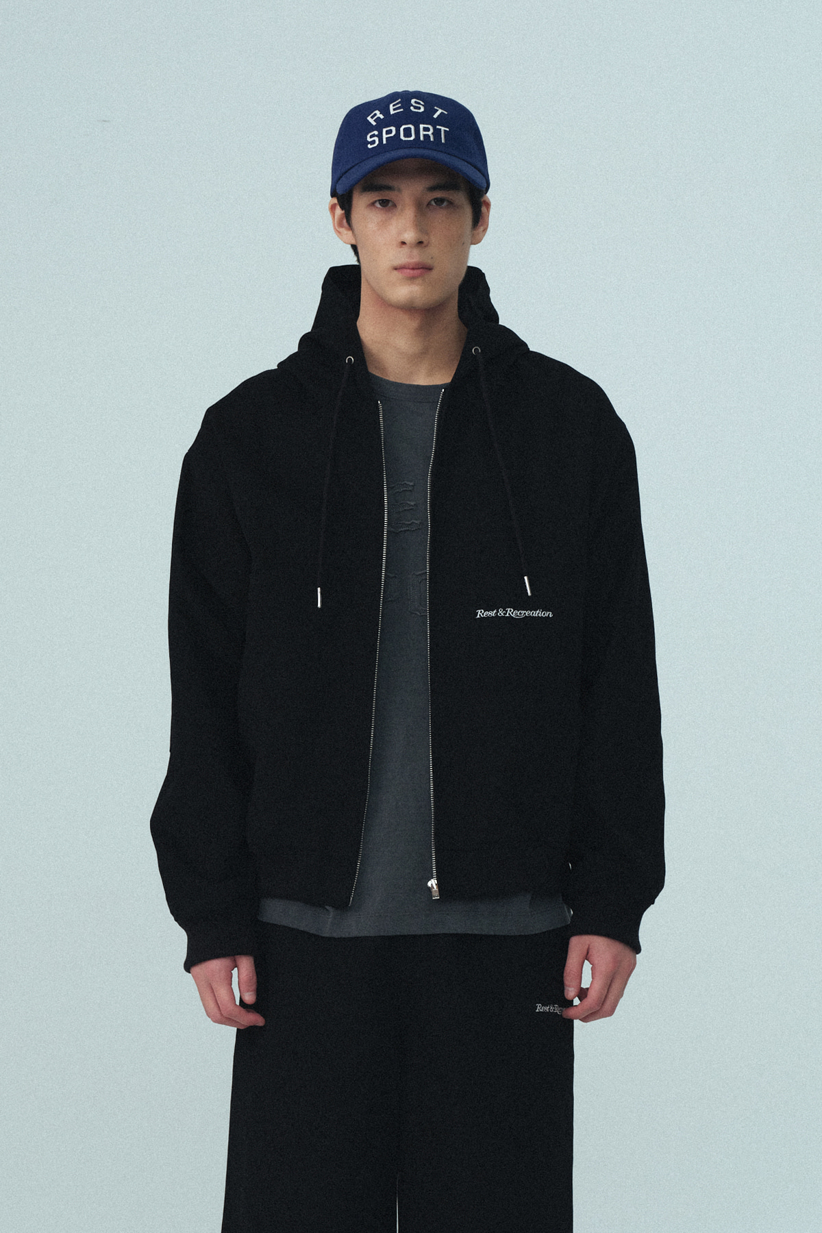 【Rest & Recreation】 COTTON HOOD JACKET 2色 COTTON HOOD JACKET - BLACK - rest and recreation