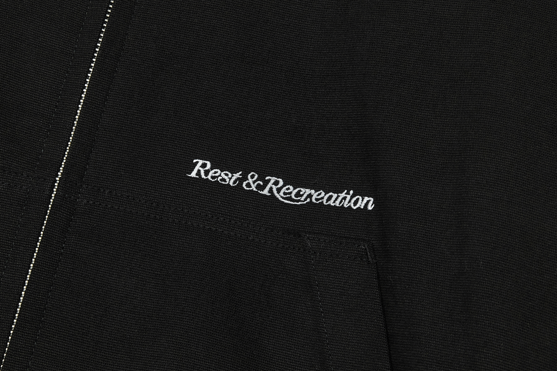 COTTON HOOD JACKET - BLACK - rest and recreation