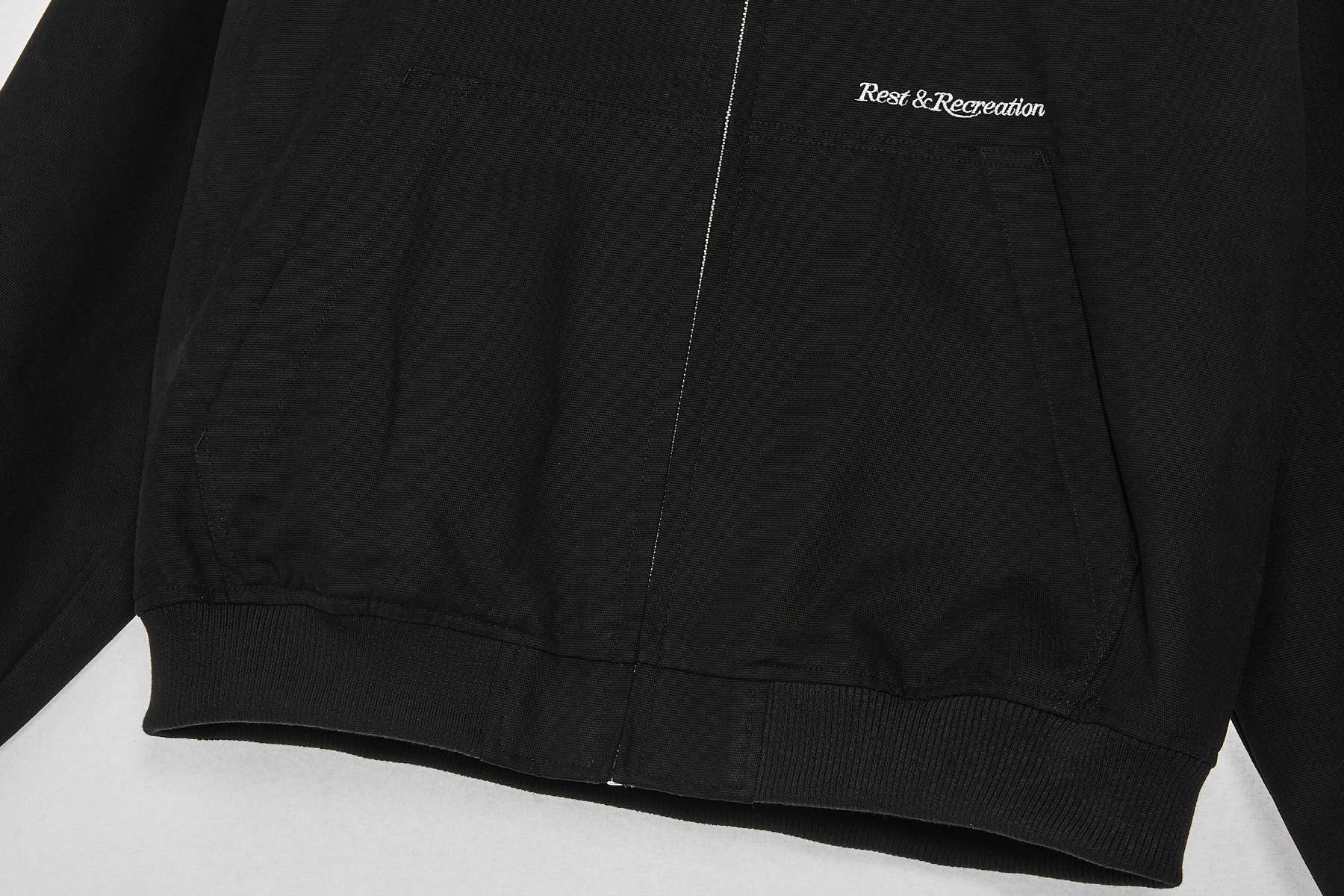 COTTON HOOD JACKET - BLACK - rest and recreation