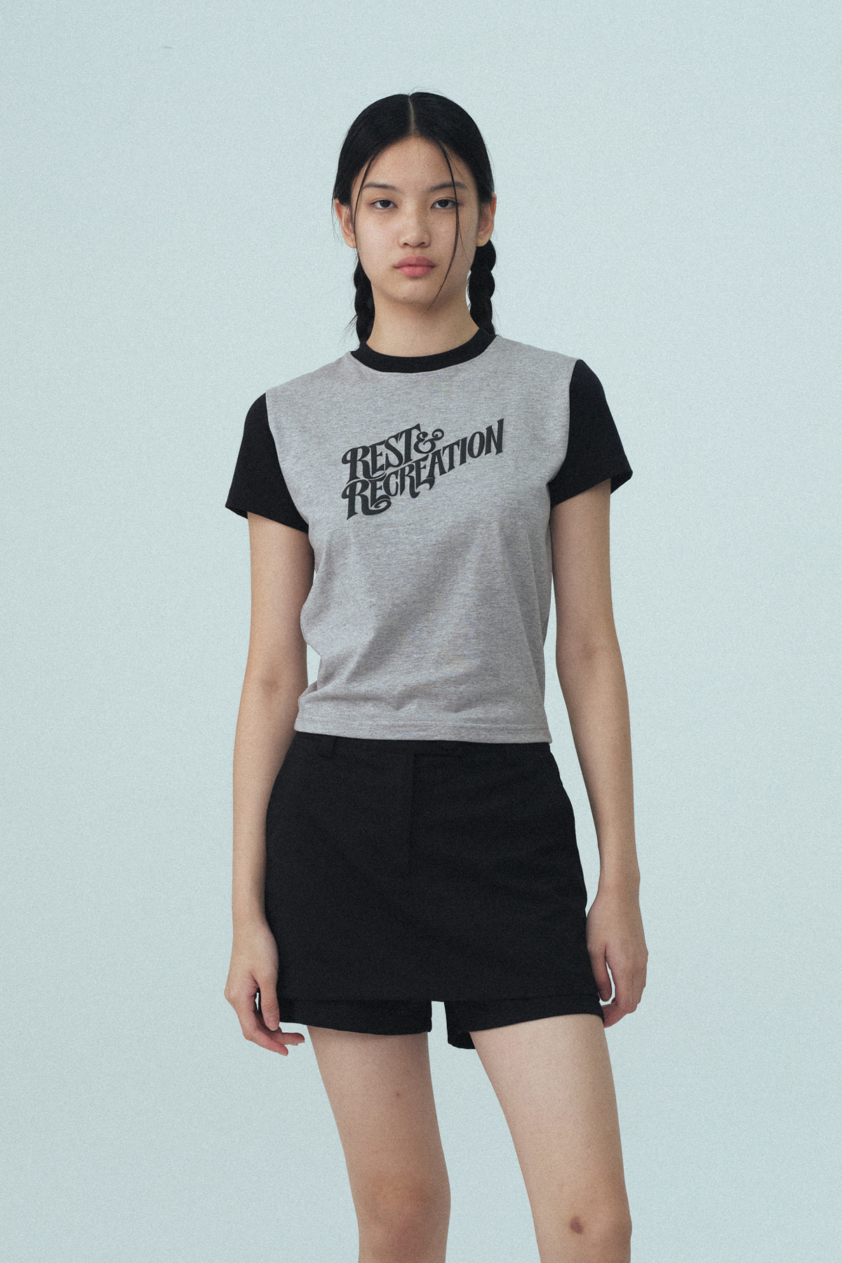 WAVE LOGO COLORATION T-SHIRT - GREY - rest and recreation WAVE LOGO COLORATION T-SHIRT - GREY - rest and recreation