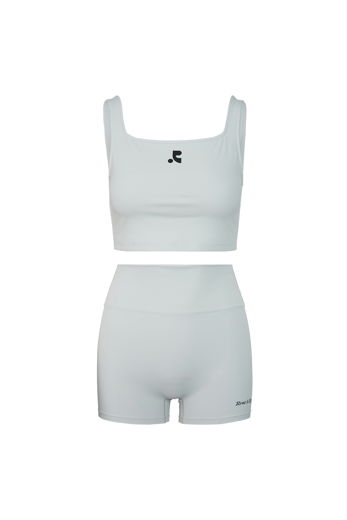 ★韓国人気★Rest & Recreation★LOGO TOP + SHORTS SET LOGO TOP + SHORTS SET - GREY - rest and recreation
