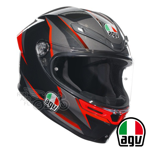 [AGV][회원 즉시 할인] 에이지브이 K6 S 슬래쉬컷 블랙 그레이 레드 K6 S SLASHCUT BLACK GREY RED