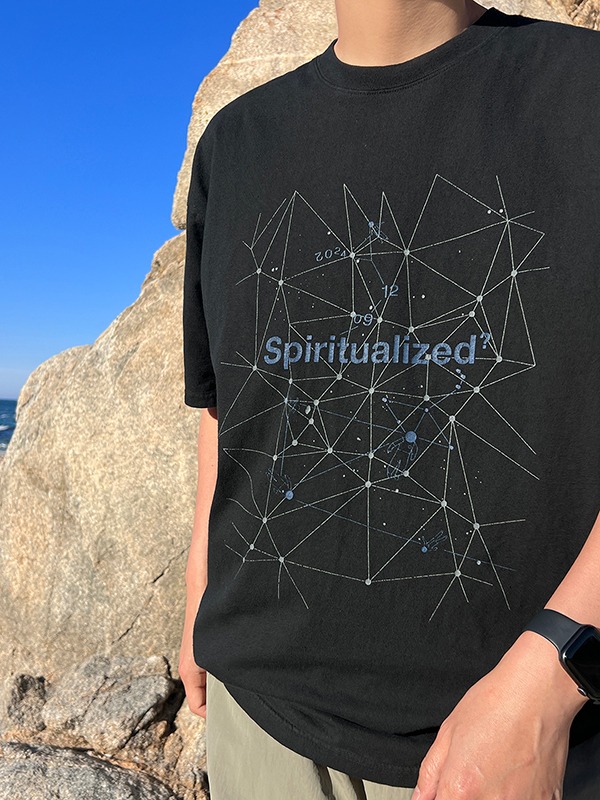 *spiritualized  피그먼트 나염 1/2 티셔츠