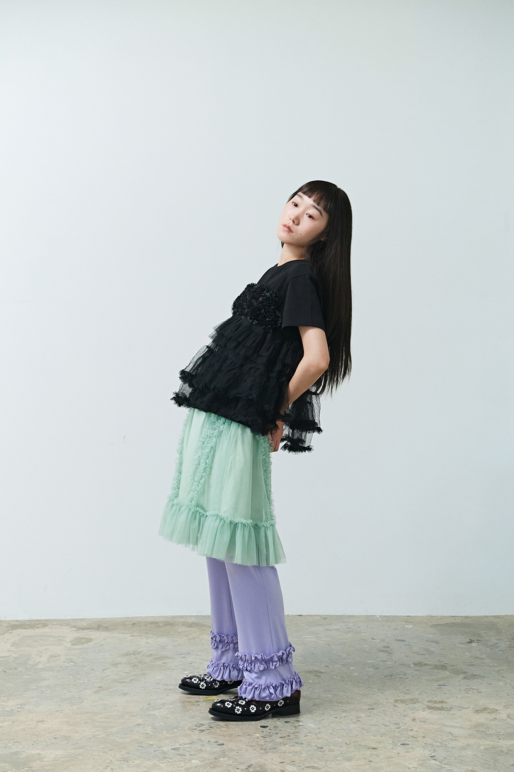 ★送料・関税込★SAENGIN STUDIOS★BANDING RUFFLE SHA SKIRT★ BANDING RUFFLE SHA SKIRT - MINT (7th restock) - saenginstudios