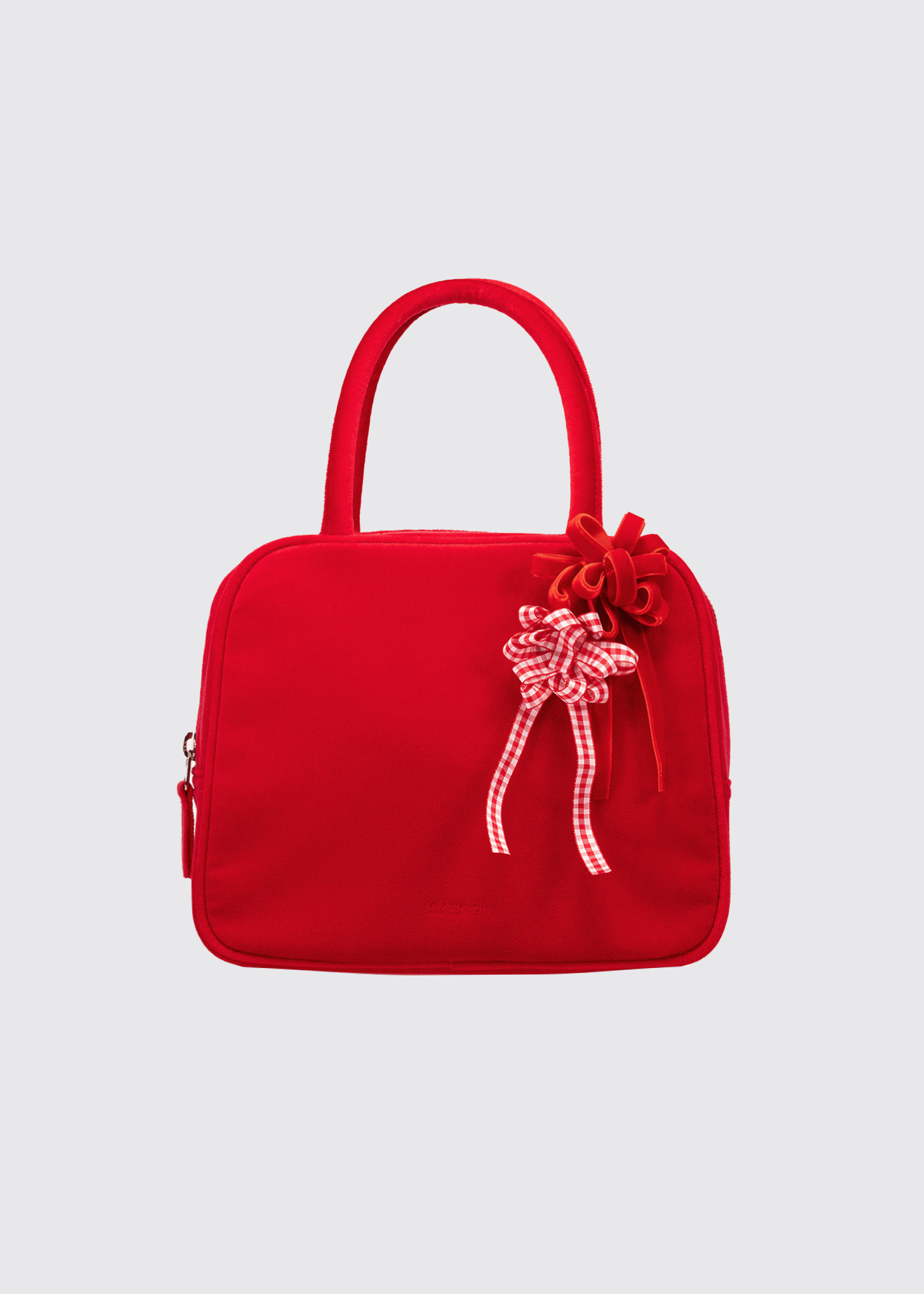 【SAENGIN STUDIO】 MOTHER-OF-PEARL VELVET HAND BAG BAG - BAG - saenginstudios