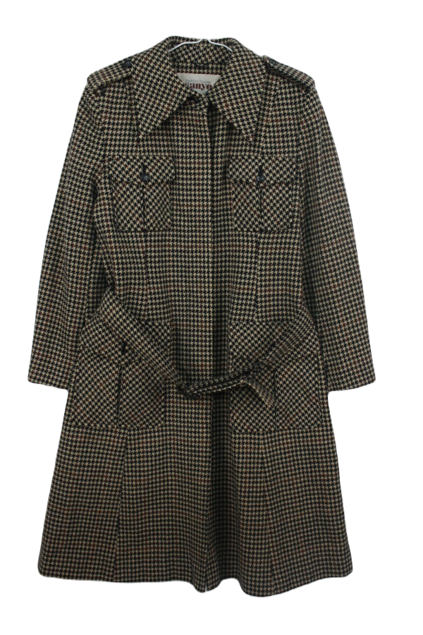 SANYO Gun Club Check Tweed Coat