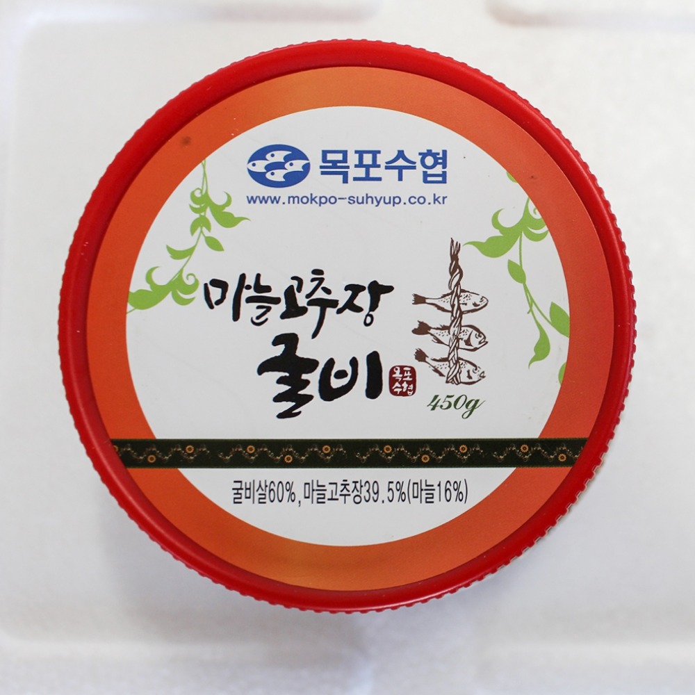 (복사본-판매X) [목포수협]마늘고추장 굴비 150g*2통/3통/450g*1통,참조기 15~16마리 마른 굴비살