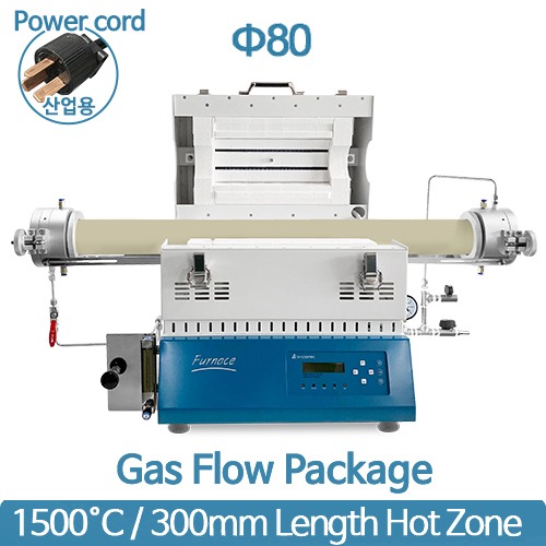 1500℃ 가스플로패키지 CVD SH-FU-80TH-WG (300mm Ø80)