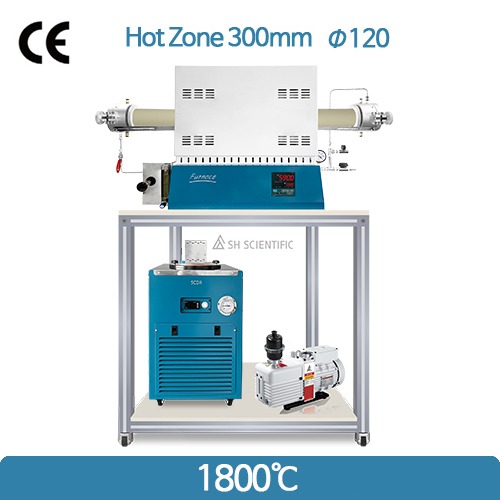 1800℃ 튜브전기로  패키지(CVD,annealing) FU-PK-S4 (300mm Ø120)