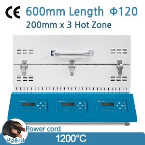 1200℃ 3존 튜브 전기로 (200mm x 3 Hot Zone) Φ120