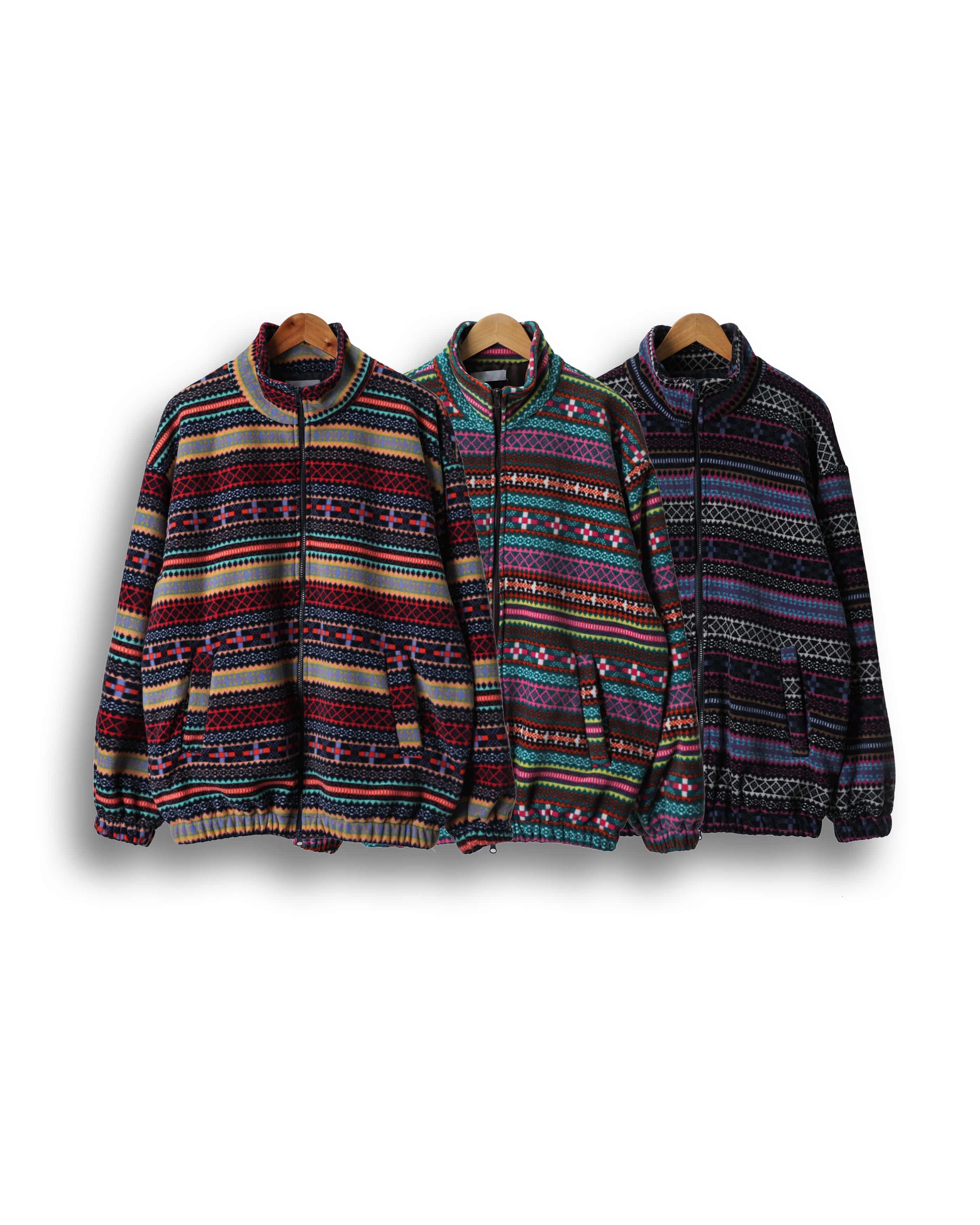 ACO Indian Hipp Over Fleece Jumper (Navy/Red/Green)