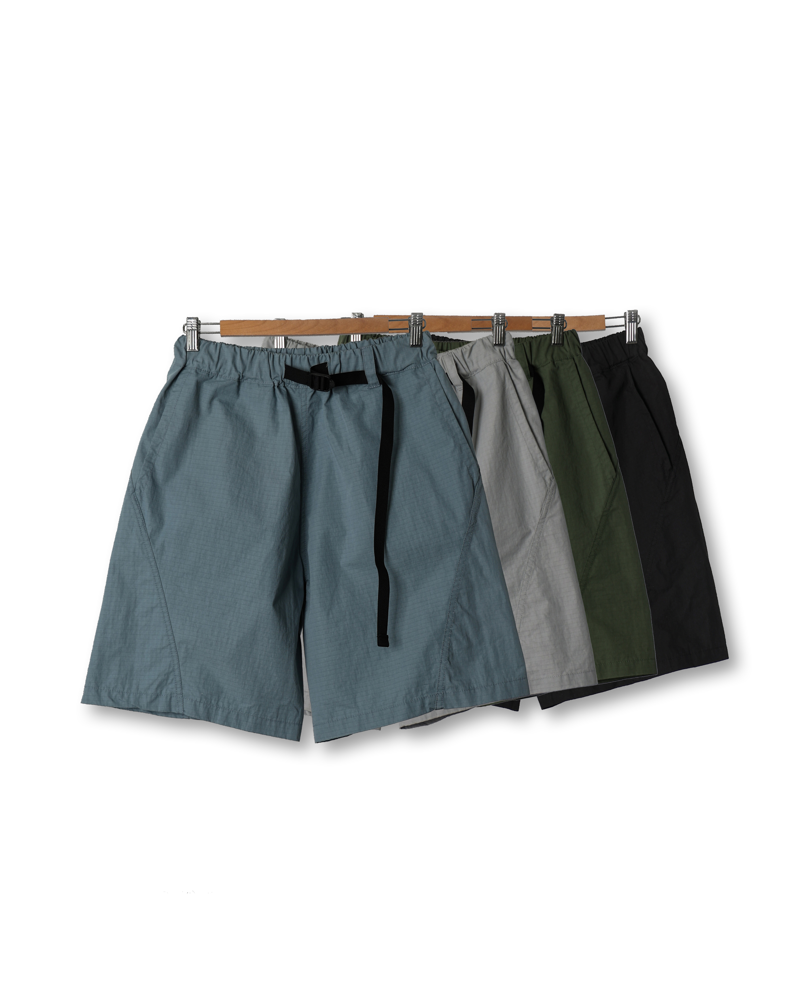 PECTOR Basic Strap Half Utility Shorts (Black/Olive/Gray/Sky Blue)