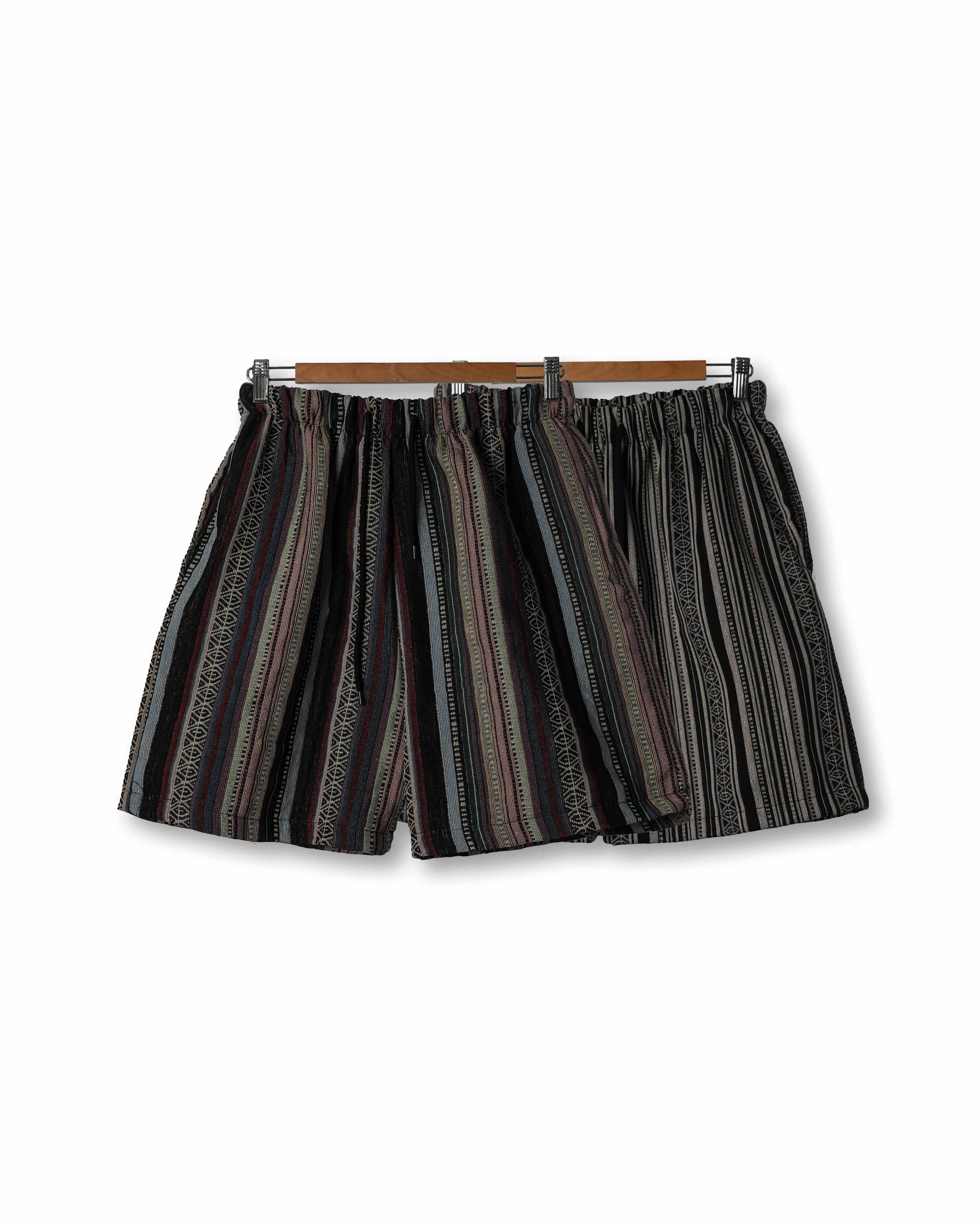 VALEY Ethnic Stripe Easy Half Pants (Mono Color/Multi Color)
