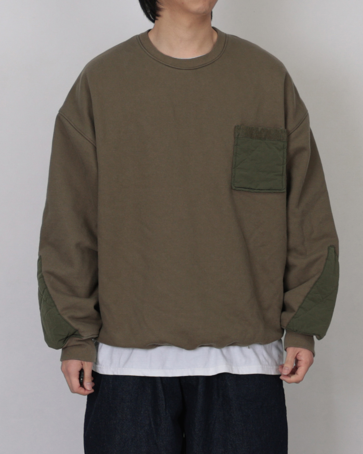 Quilted Washing Sweat Shirts (Black/Khaki/Beige/Yellow)