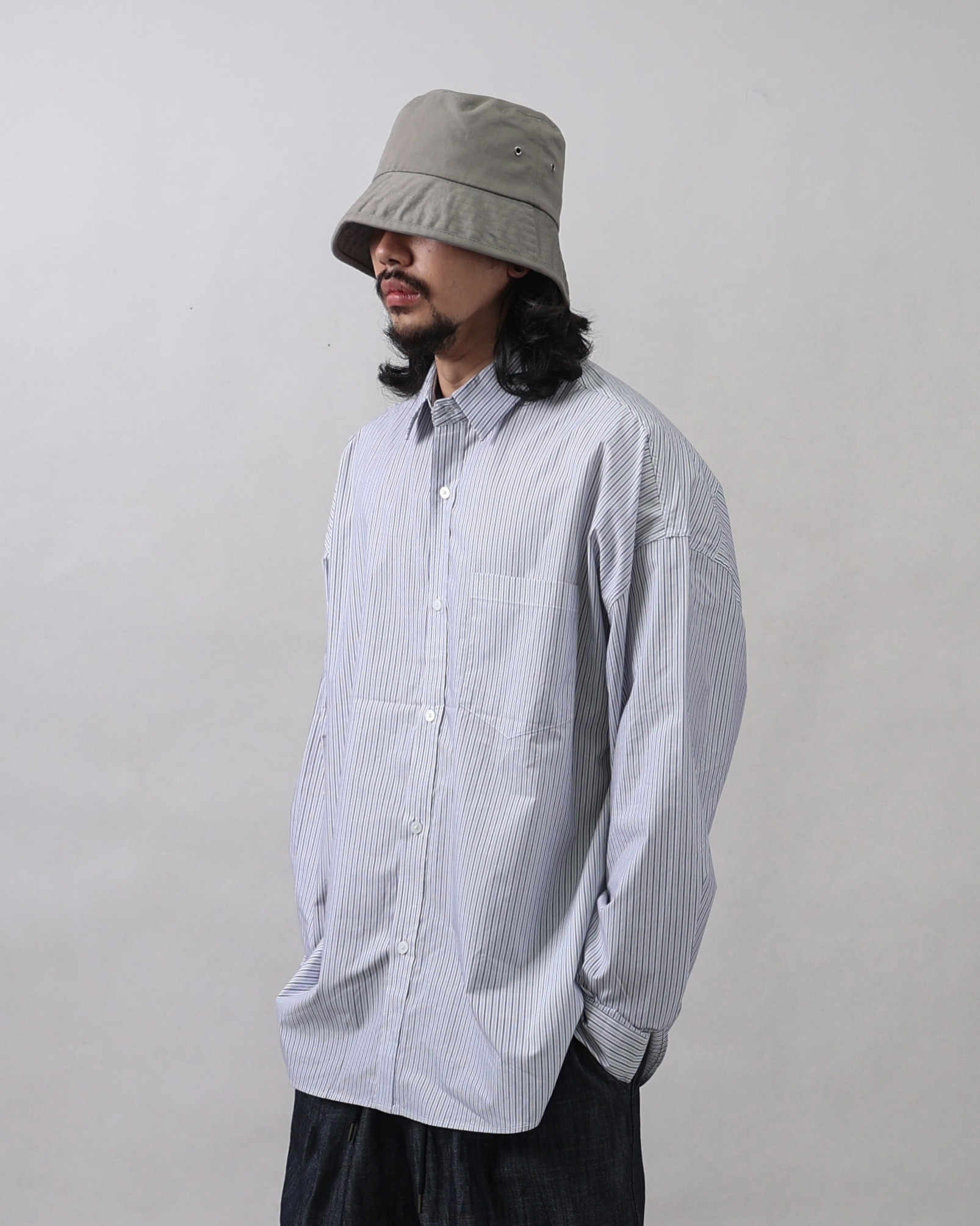 FREAKS Cityboy Rolling Stripe Shirts (Sky Blue/White)