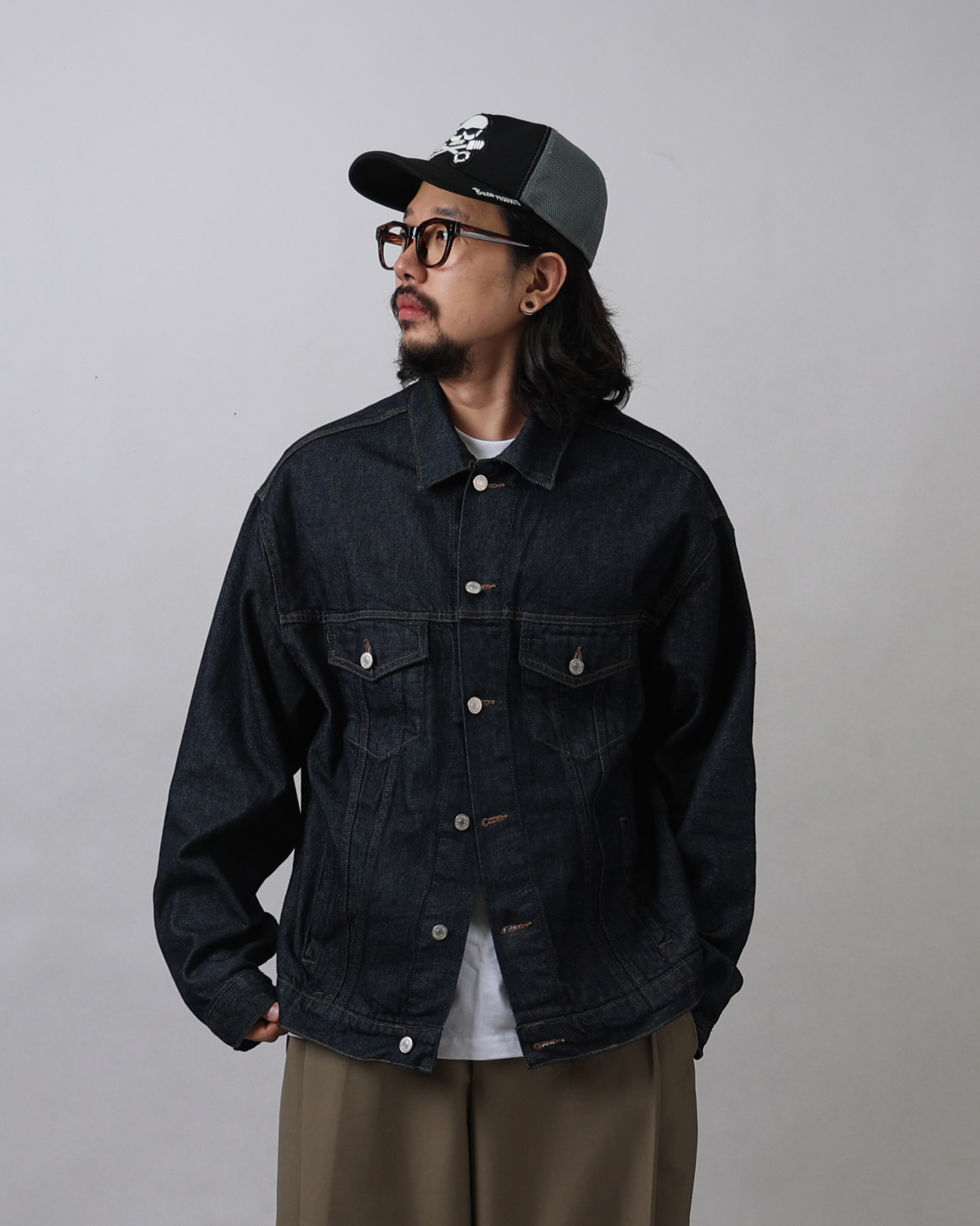 LAIN Oversized Trucker Denim Jakcet (Black Denim/Raw Denim/Blue Denim)