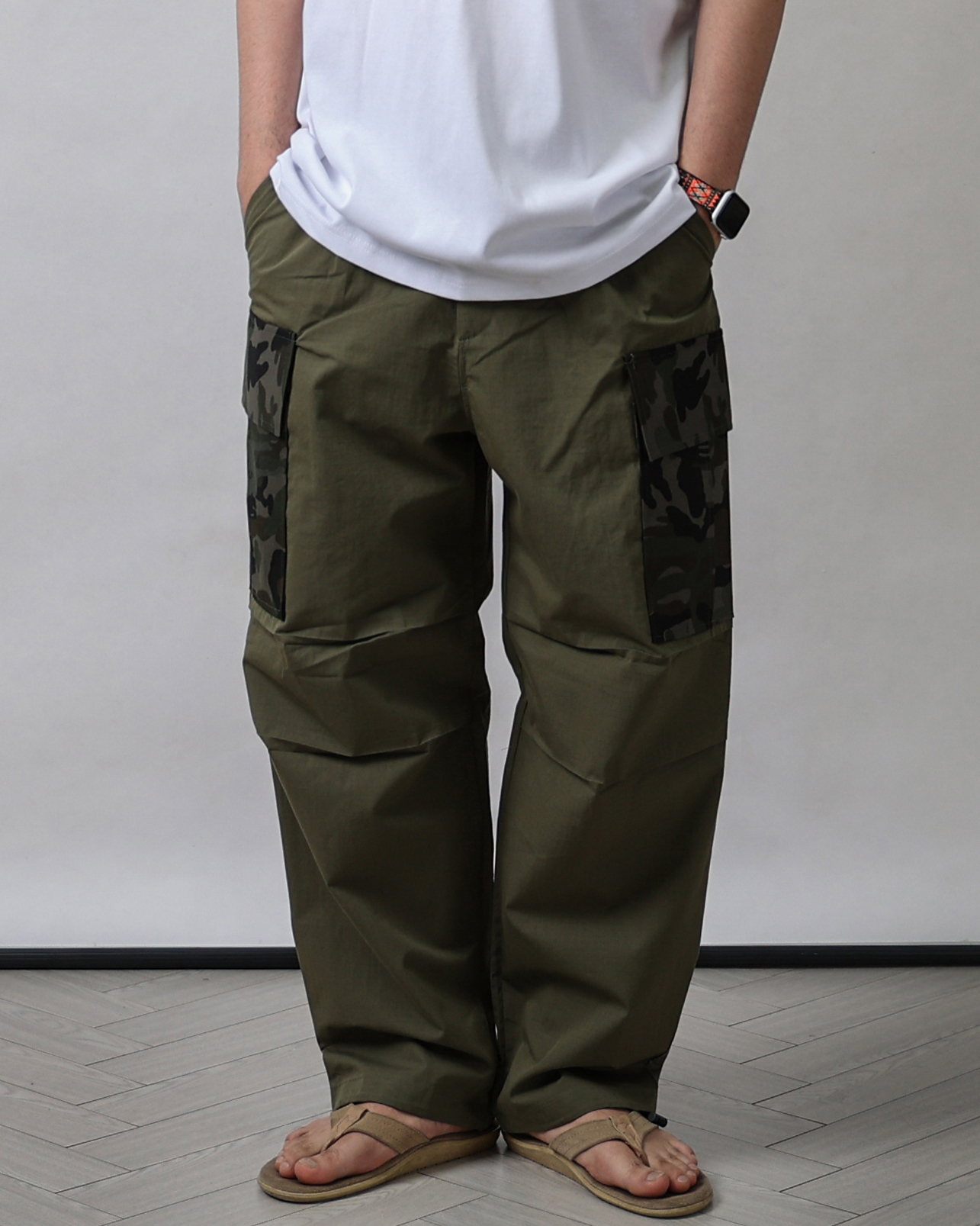 LIBRET Camo Pocket Detailing Mil Pants (Black/Khaki/Beige)