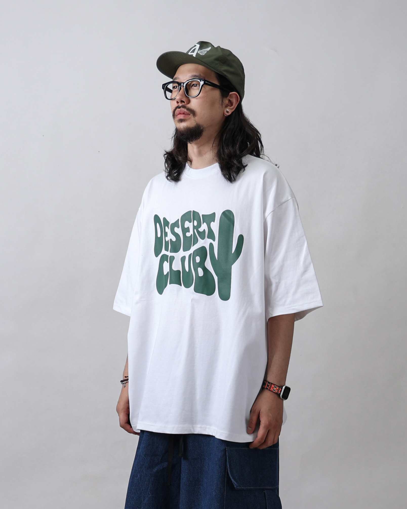 END DESERT CLUB Icon Over T Shirts (Black/Green/White)