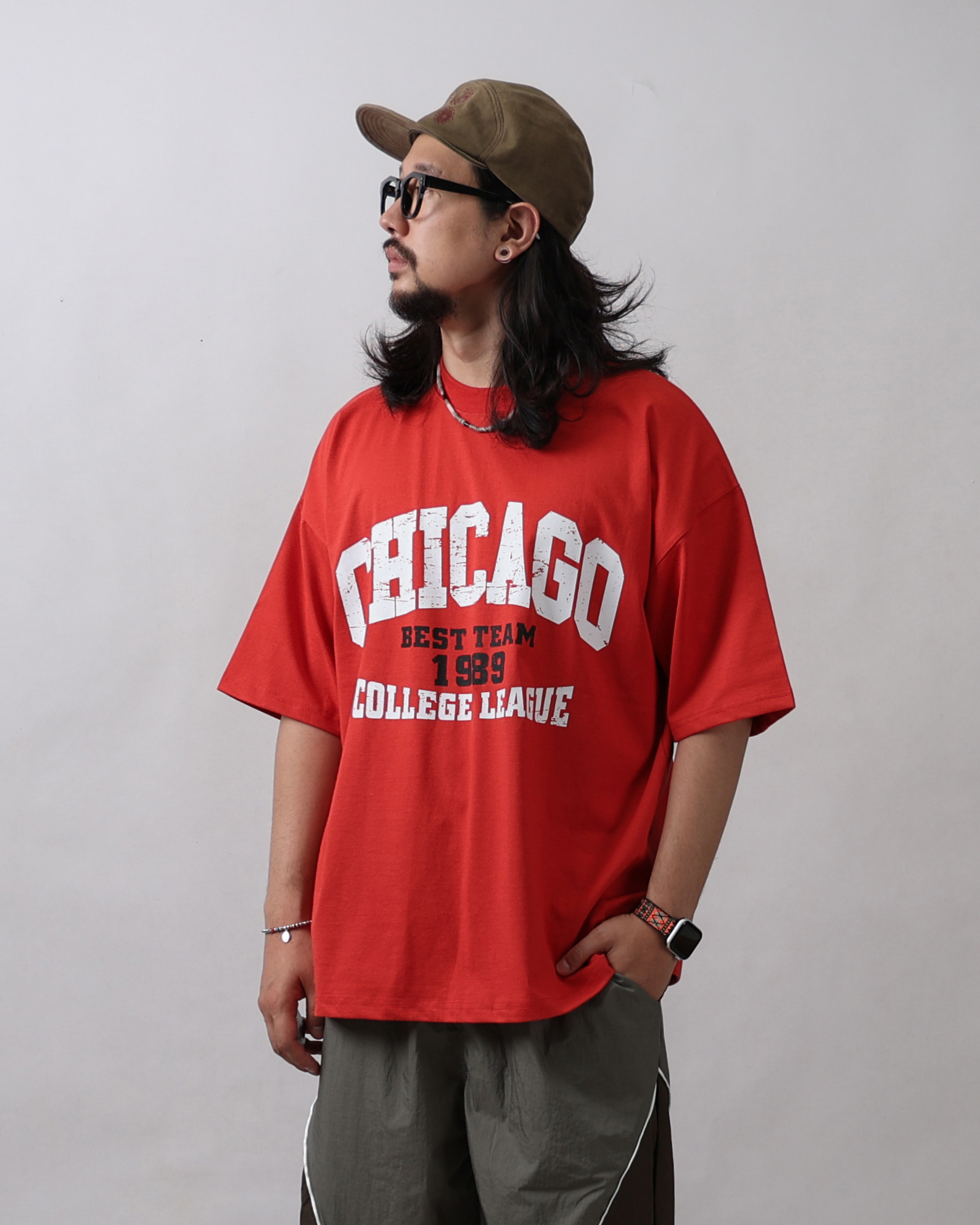 KIRRI CHICAGO Printed Over T Shirts. (Black/Green/Red/White)