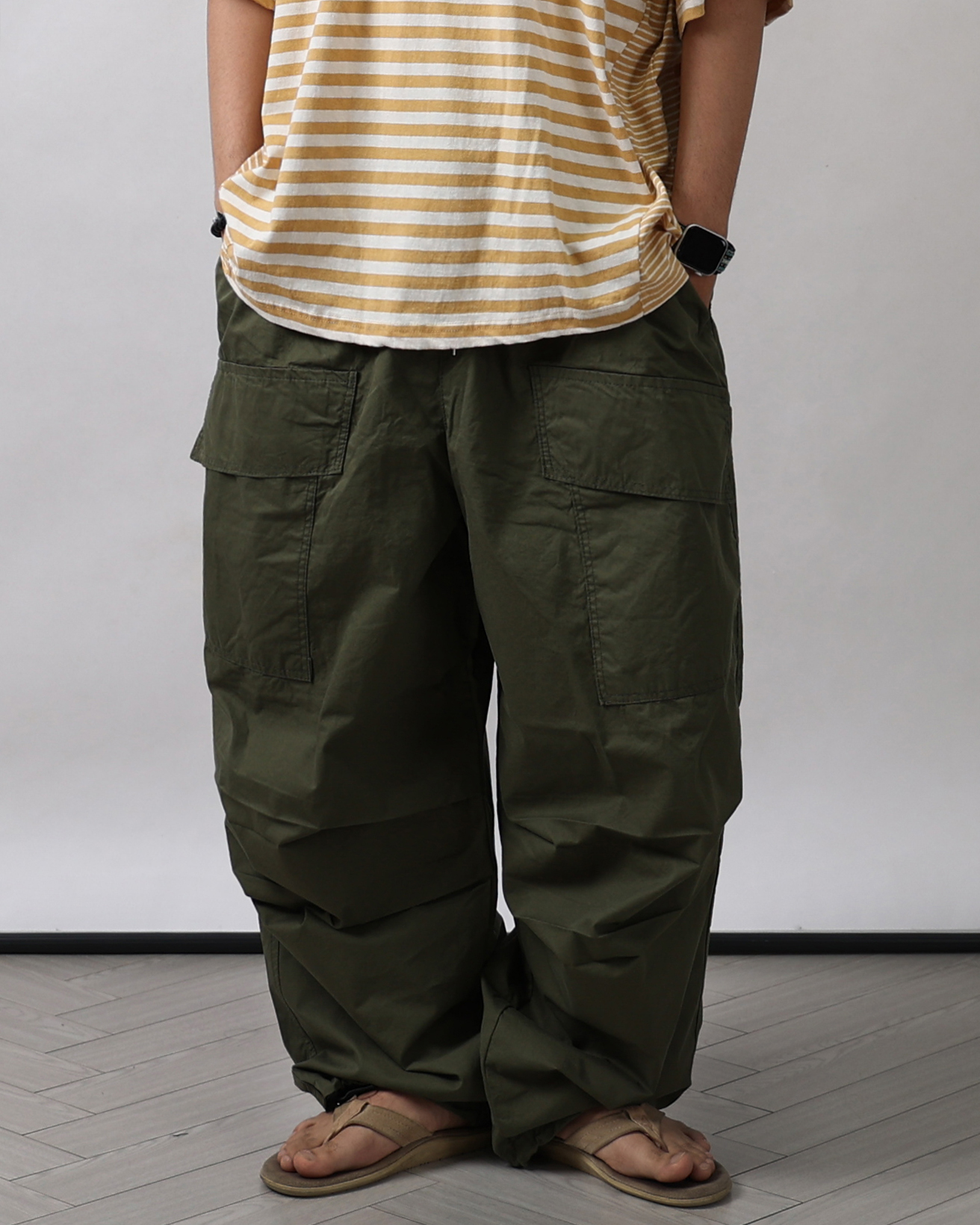 MP 7886 Basket Maxi Pleats Balloon Pants (Black/Charcoal/Brown/Olive/Light Olive)