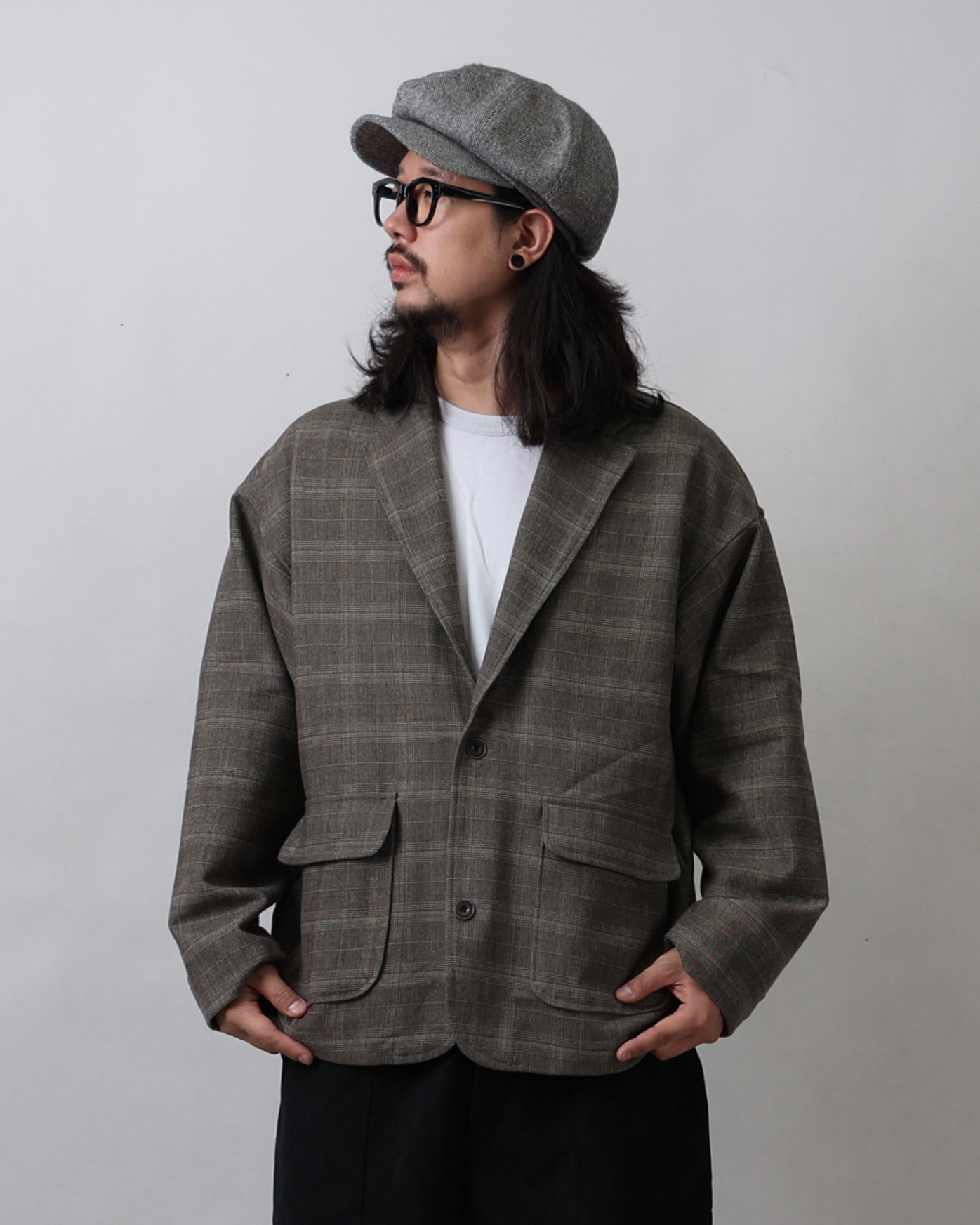 ACO Antique Check Retro Jacket (Olive/Brown/Beige)