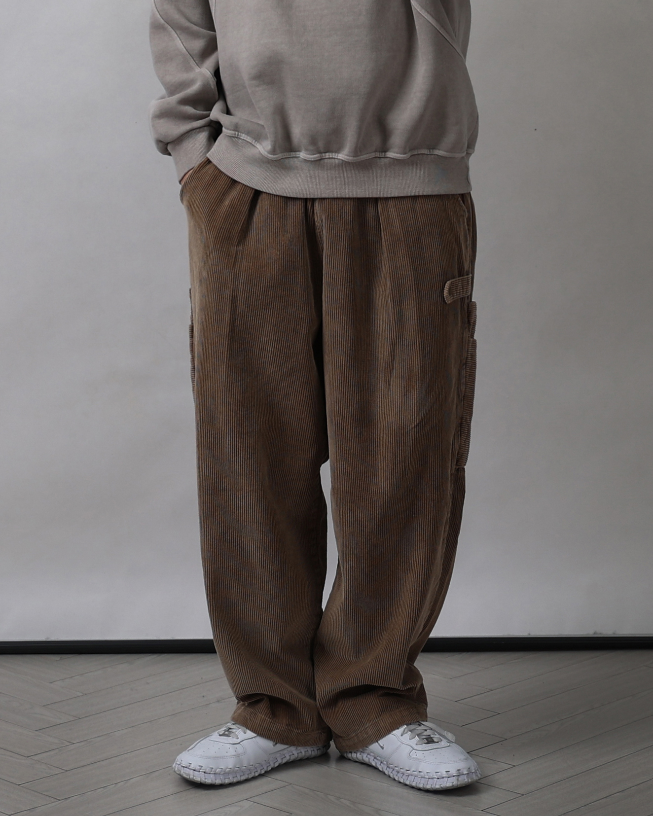 HFIVE DAMS Corduroy Carpenter Pants (Charcoal/Olive/Brown/Wine)