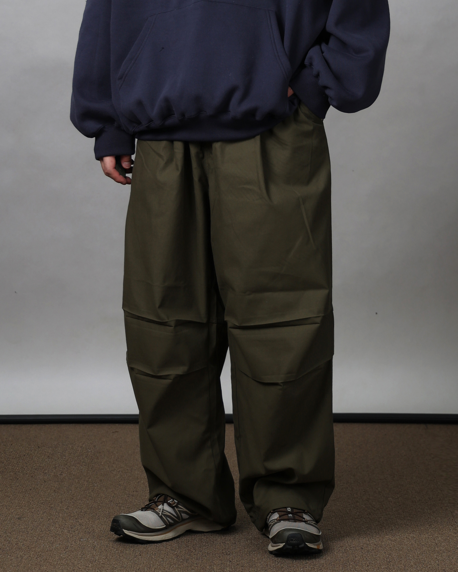 WAOT Bulky Cotton Parachute Pants (Black/Olive/Gray/Beige)